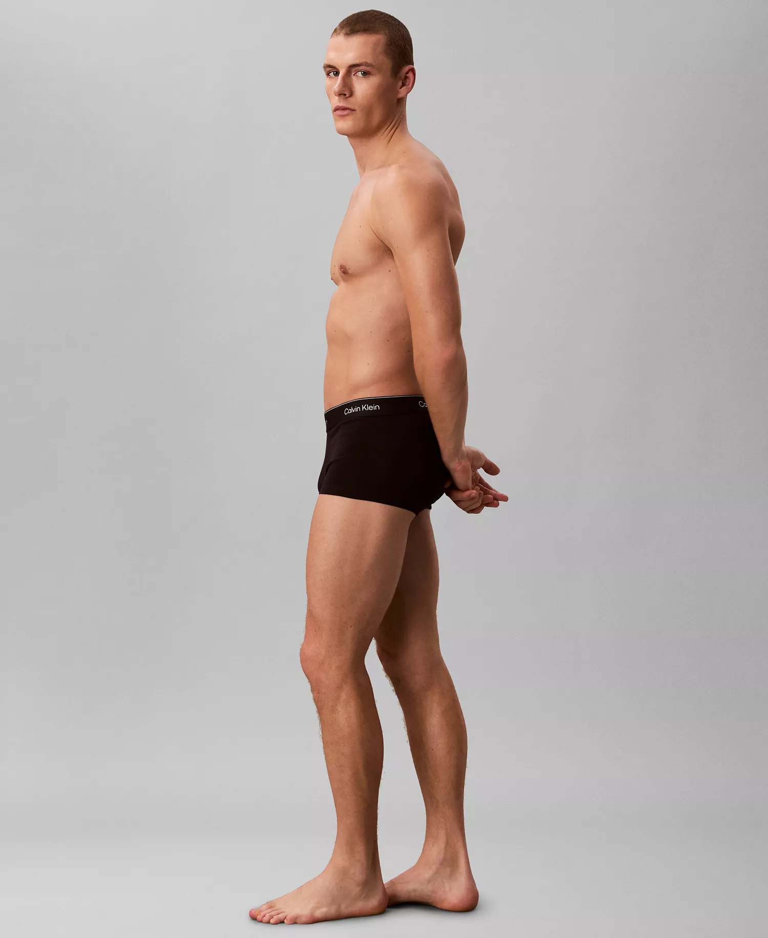 Men's Icon Low-Rise Trunks, Pack of 3 - Black/Red/Light gray - L