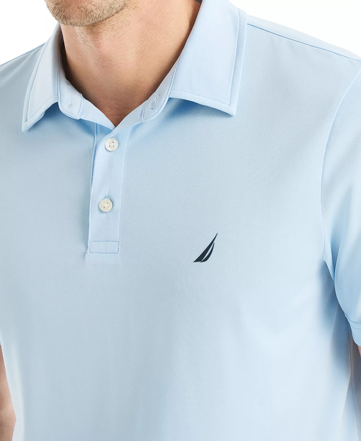 Men's Classic-Fit Moisture-Wicking Performance Golf Polo Shirt - Ice Blue - 2XL