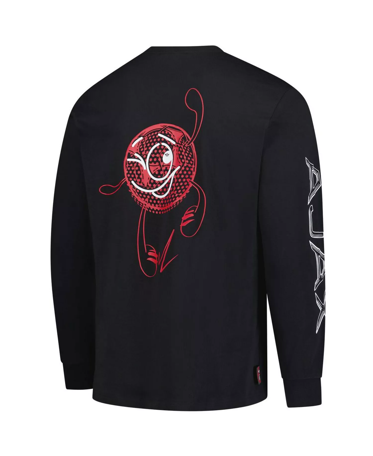 Men's Black Ajax Culturewear Graphic Long Sleeve T-Shirt - Black - L