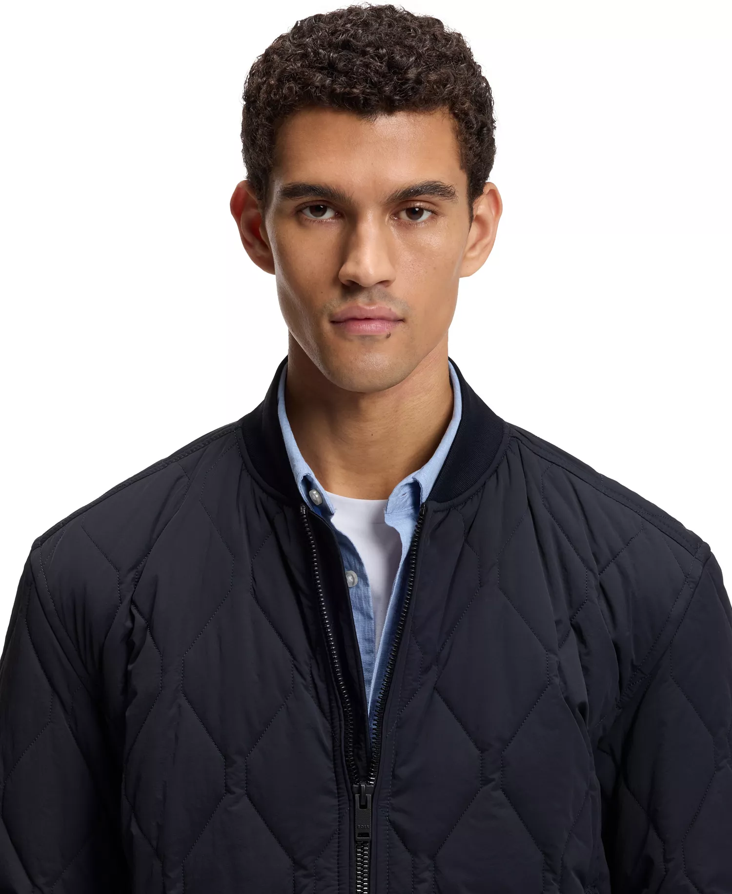 Men's Onion Quilting Water-Repellent Jacket - Dark Blue - 38R