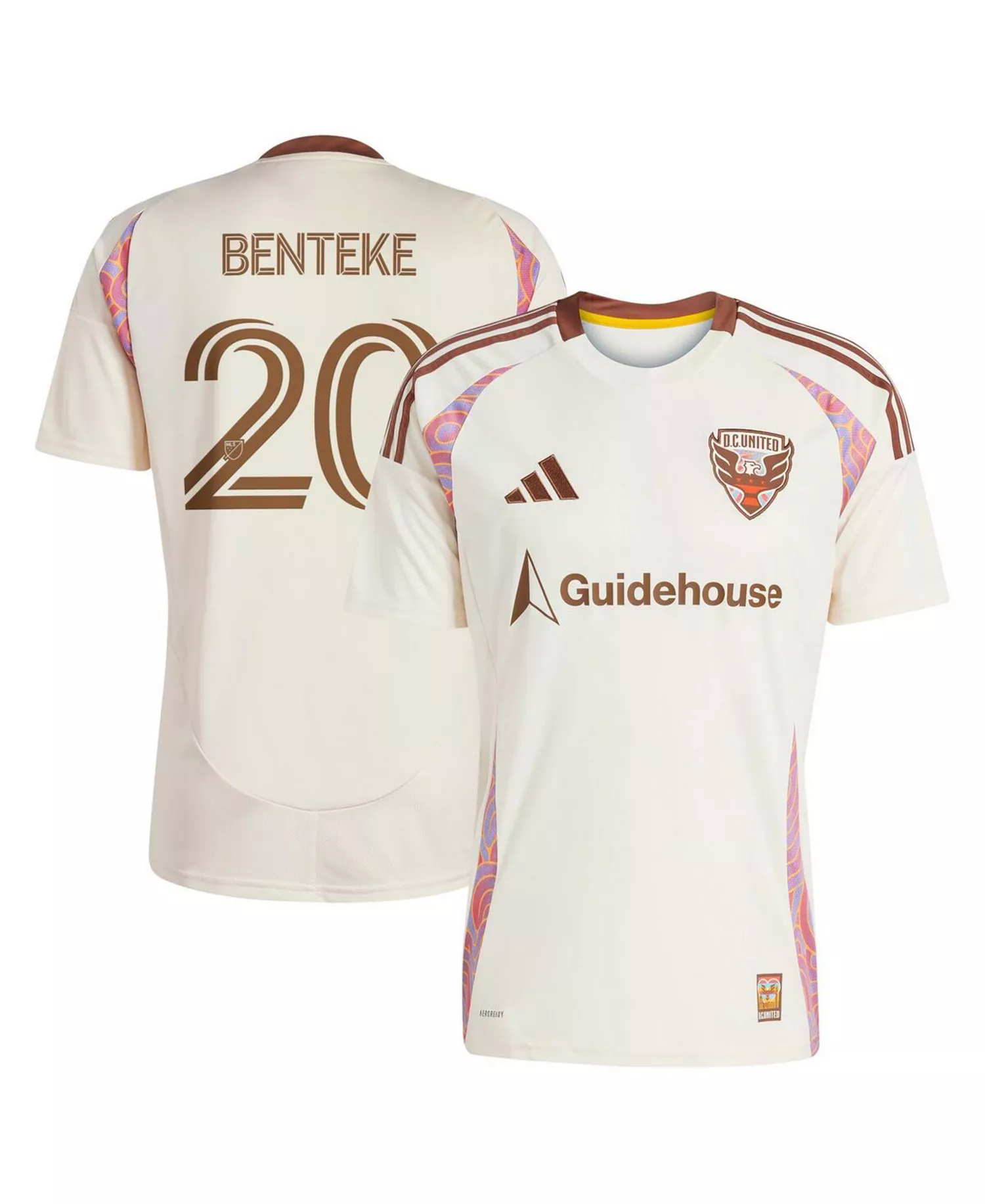 Men's Christian Benteke Natural D.C. United 2025 the Soul Kit Replica Player Jersey - Natural - 2XL