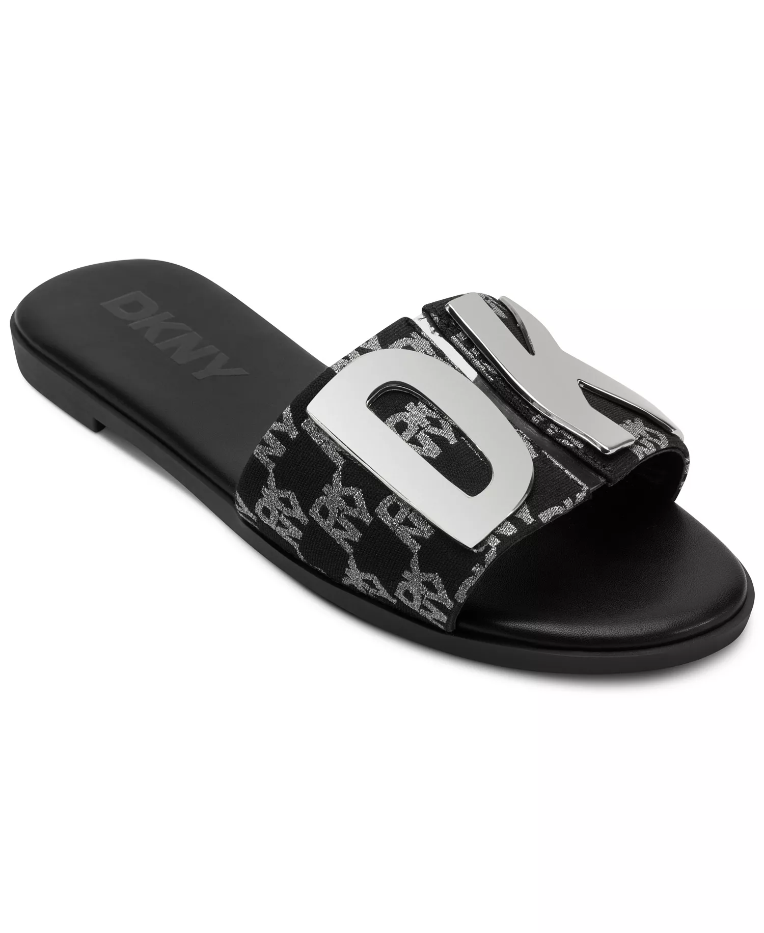 Women's Waltz Slip-On Flat Sandals - Black, Nickel - 6.5M