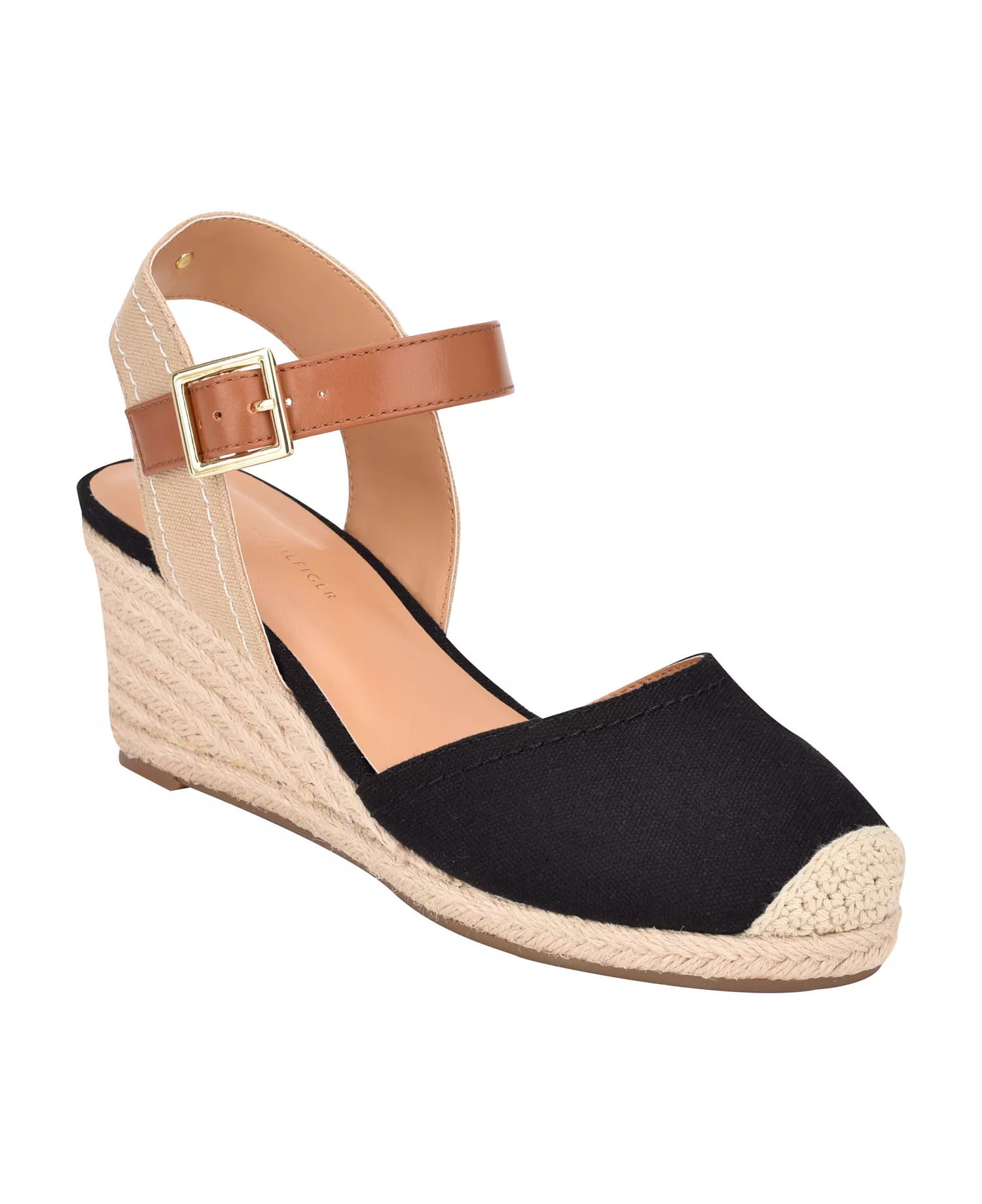Women's Nilsa Closed Toe Espadrille Wedge Sandal - Black - 5M
