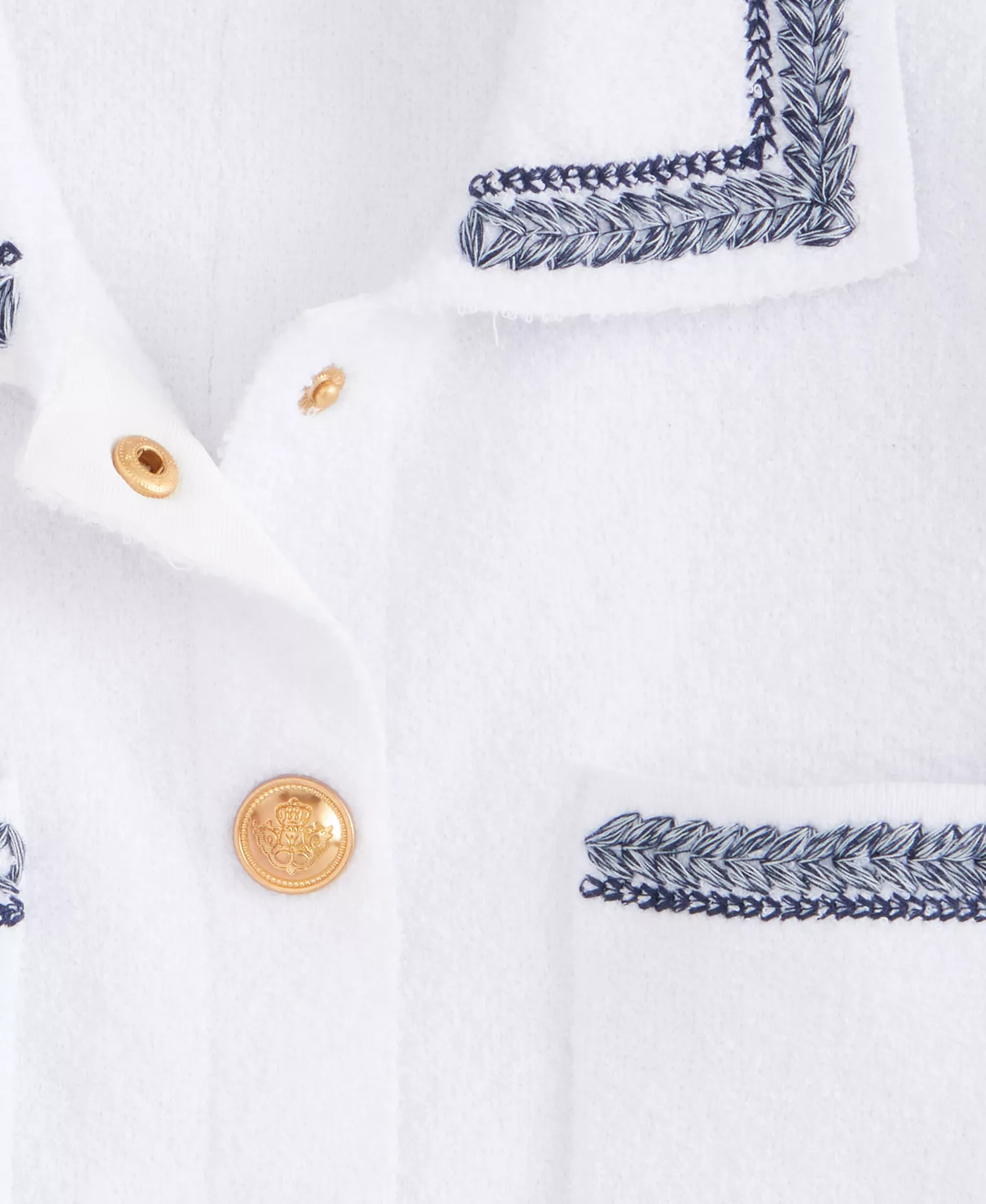 Petite Embroidered-Trim Cardigan, Macy's Exclusive - Bright White - P/L