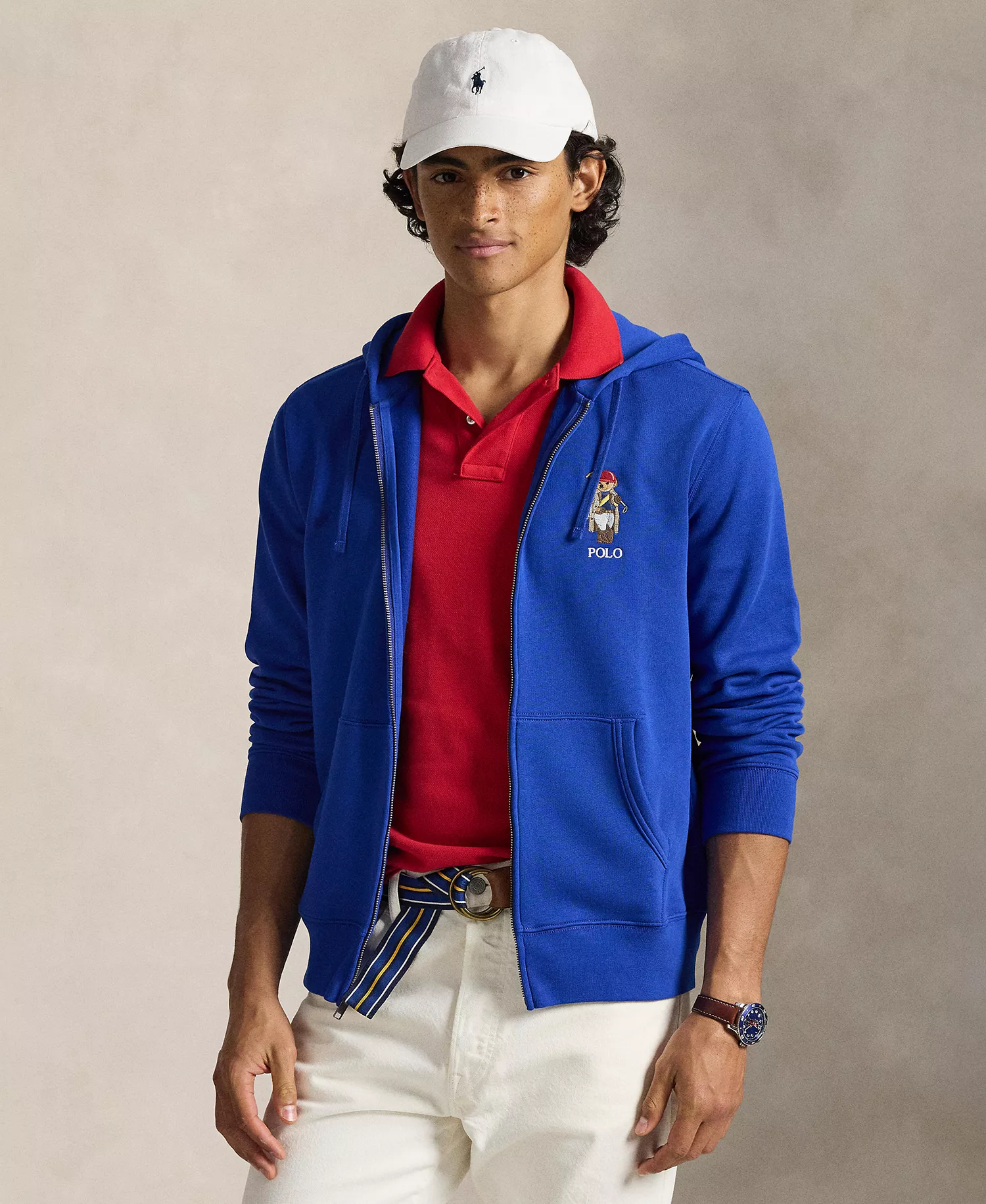 Men's Bear Full-Zip Hoodie - Sapphire Star/Society Bear - 2XL