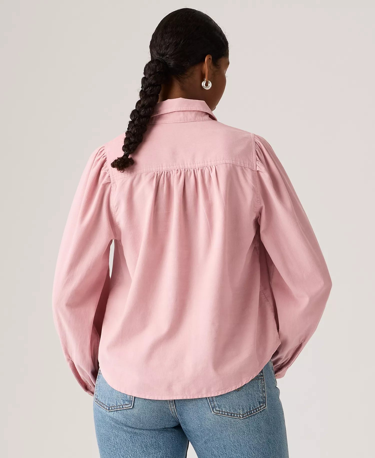 Premium Women's Corduroy Journey Western Point Collar Shirt - Zephyr Corduroy - L