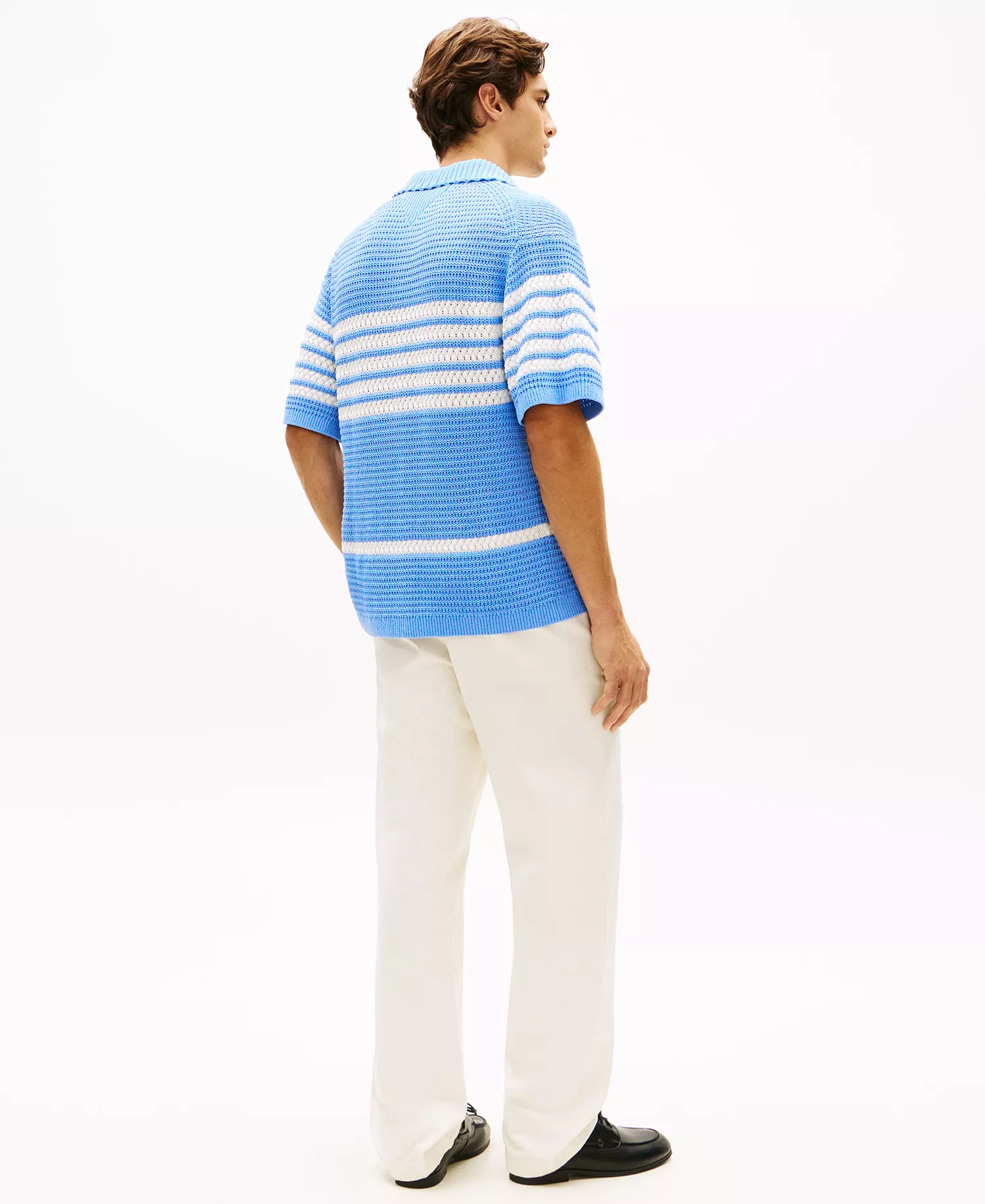 Men's Johnny Collar Rugby Polo Shirt - Bluebell - L