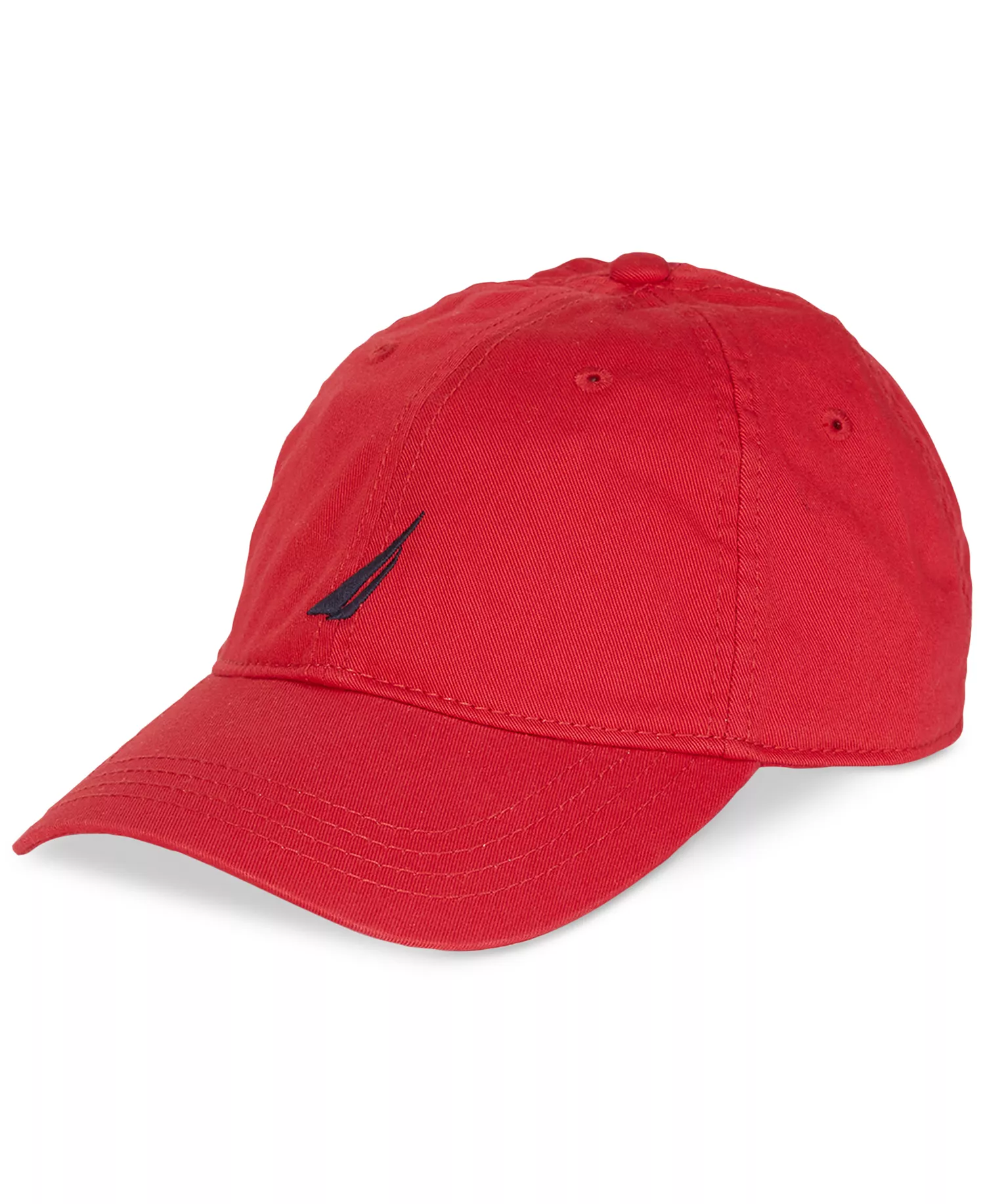 Men's Classic Logo Adjustable Cotton Baseball Cap Hat - Deck Red - ONE SIZE