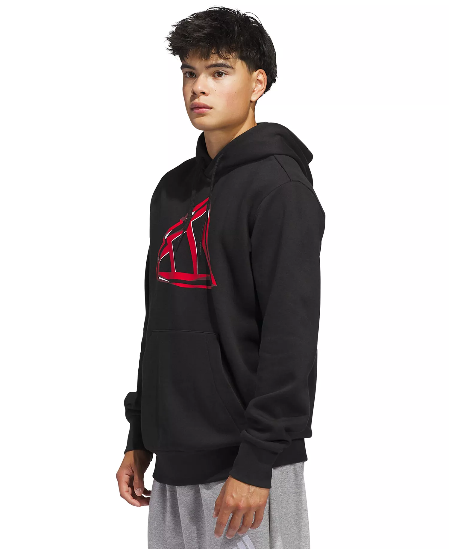 Men's Graphic Big Logo Sportswear Hoodie - Black - 2XL