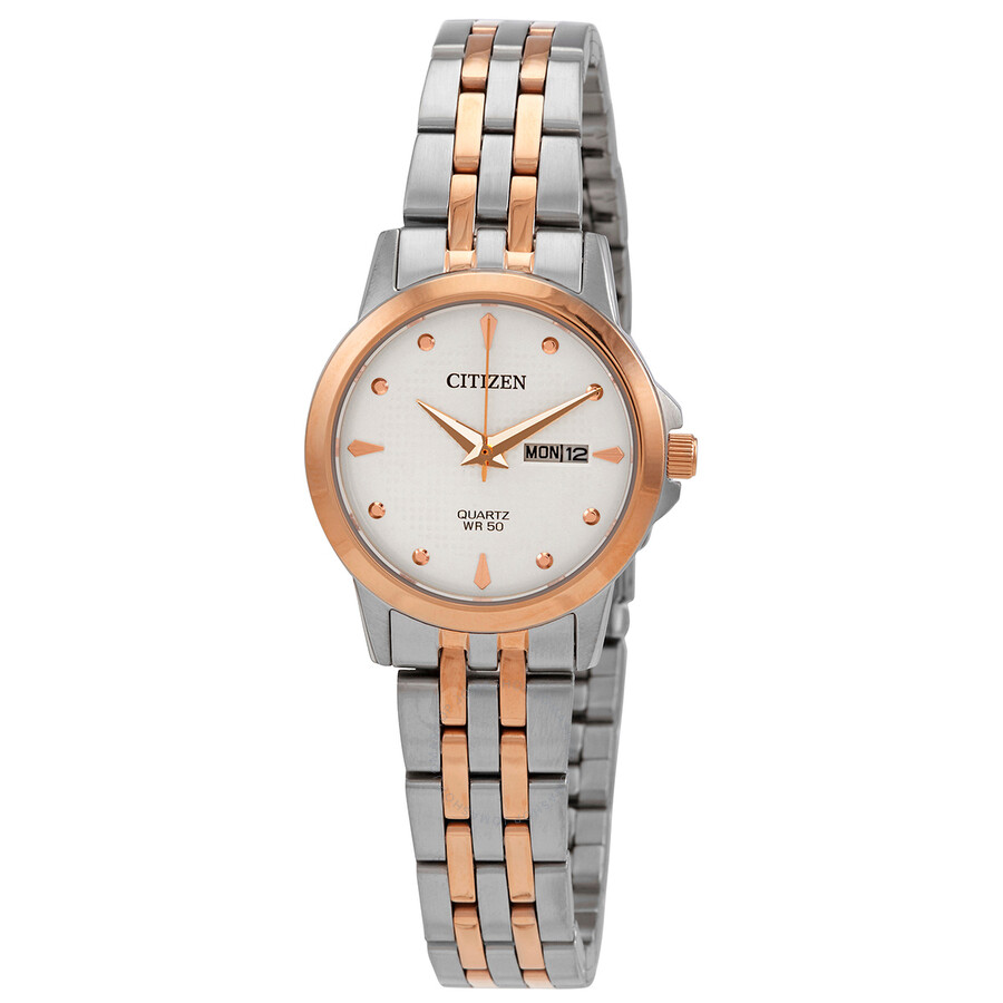 Citizen Quartz Silver Dial Two-tone Ladies Watch