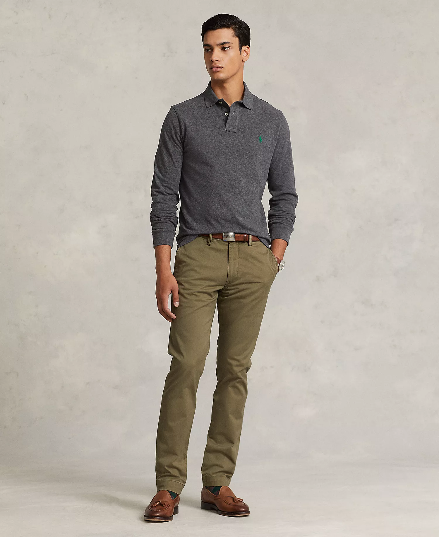 Men's Stretch Slim Fit Chino Pants - Canopy Olive - 32 - 30