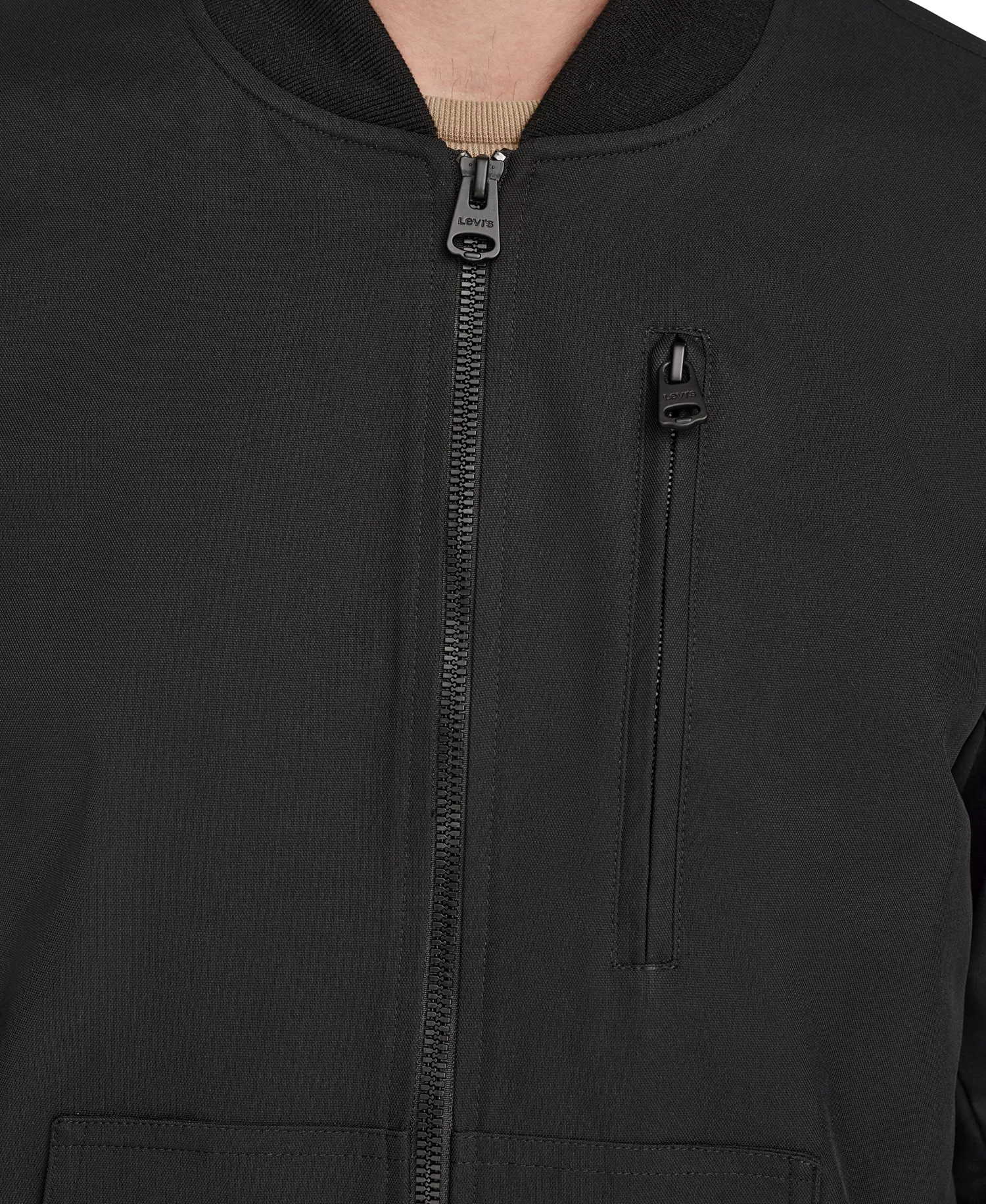 Men's Military Bomber Jacket - Black - 2XL