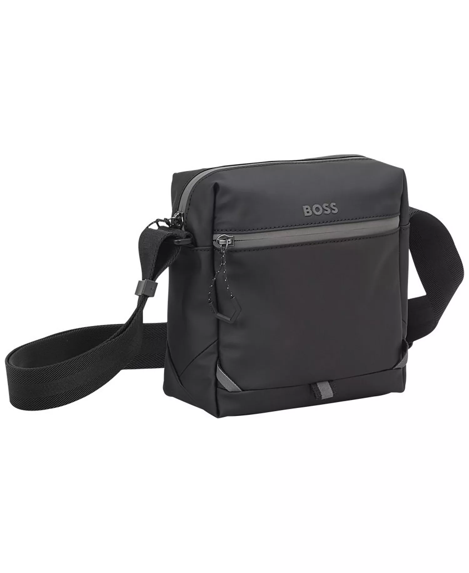 Men's Stenson Logo Detail Messenger Bag - Black - ONE SIZE