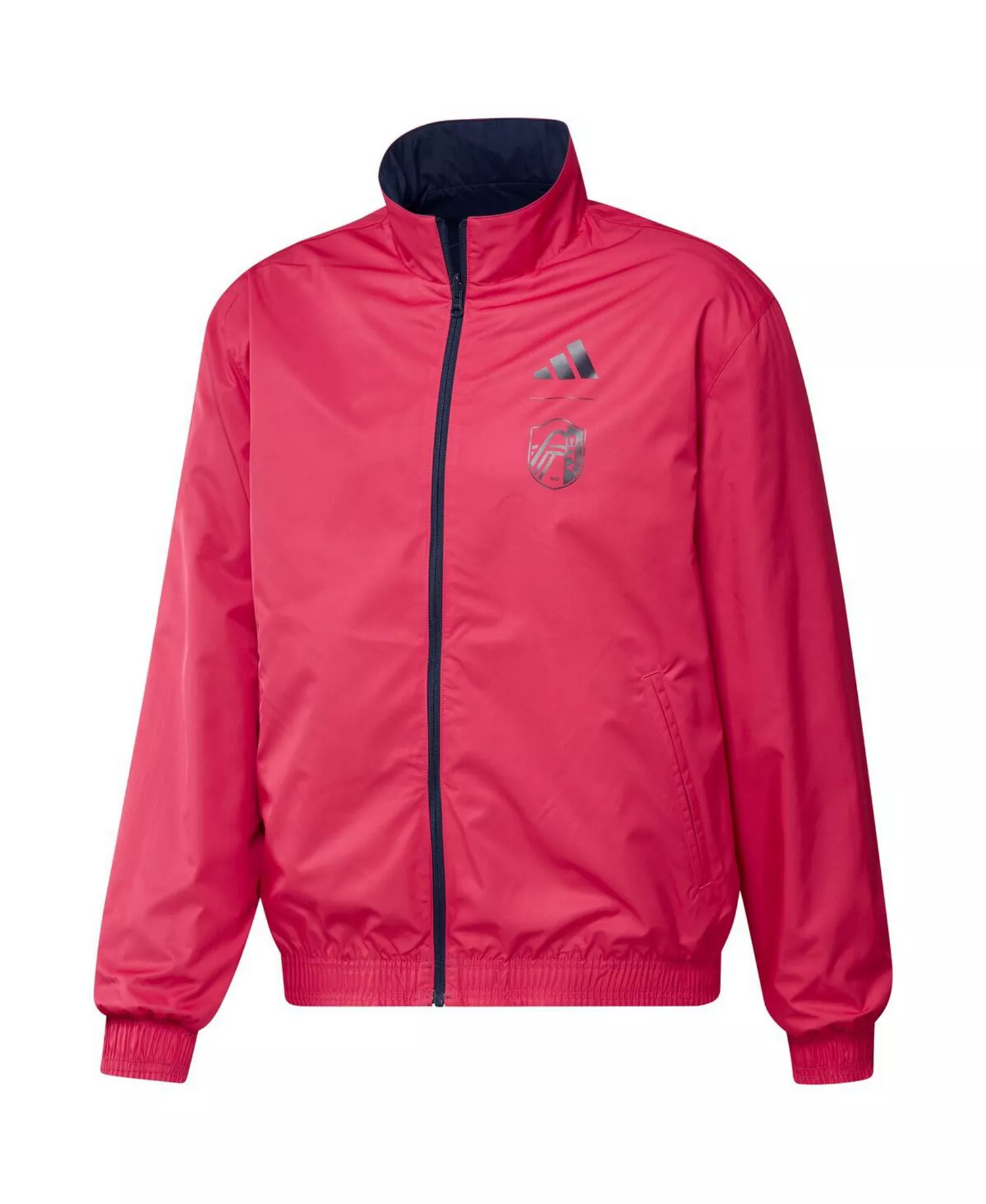 Men's Navy, Red St. Louis City SC 2023 On-Field Anthem Full-Zip Reversible Team Jacket - Navy, Red - M