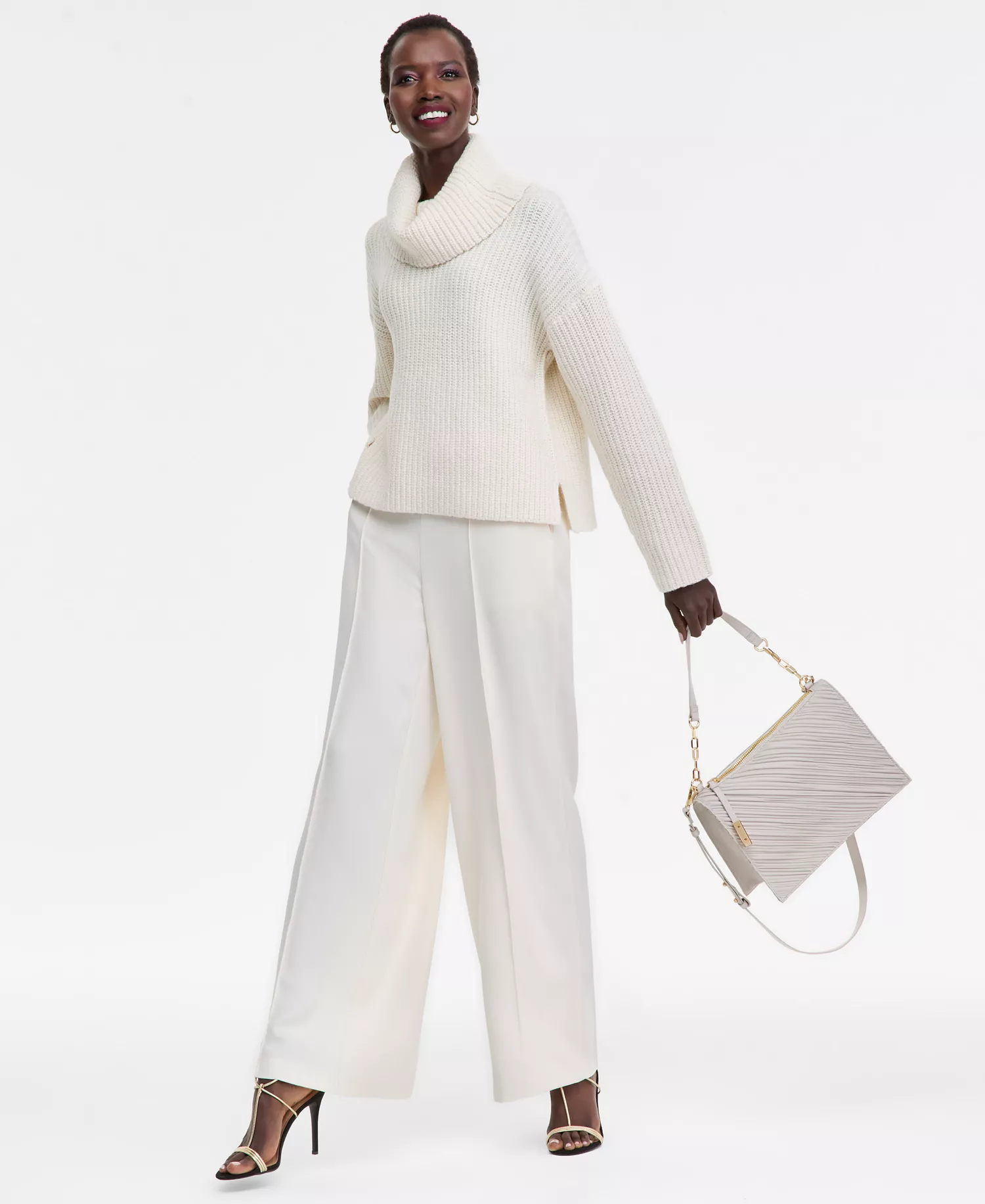 Women's Chunky Turtleneck Sweater, Macy's Exclusive - Vintage Cream - XL