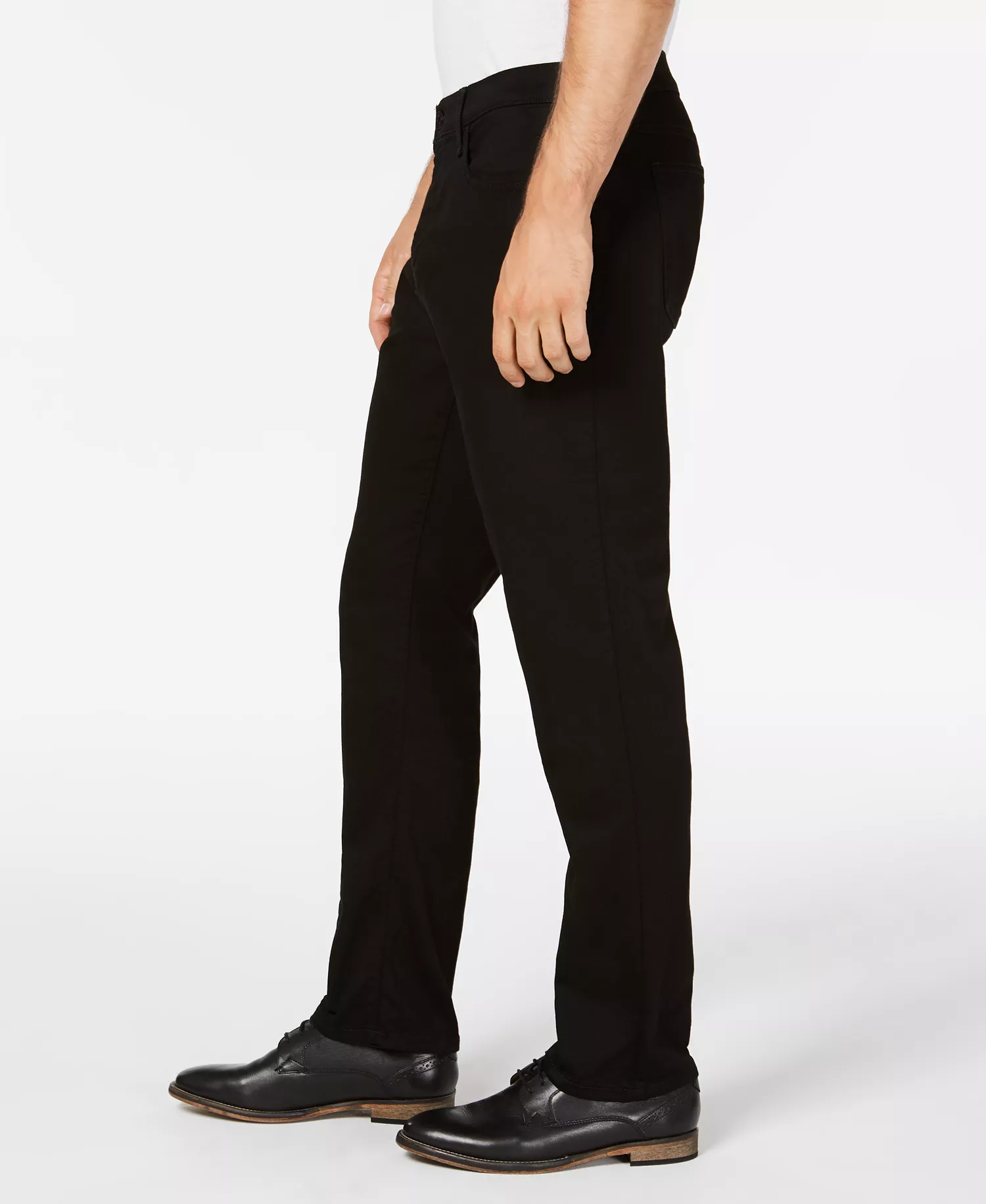 Men's Big & Tall Straight Fit Stretch Jeans - Black Denim - 38x36