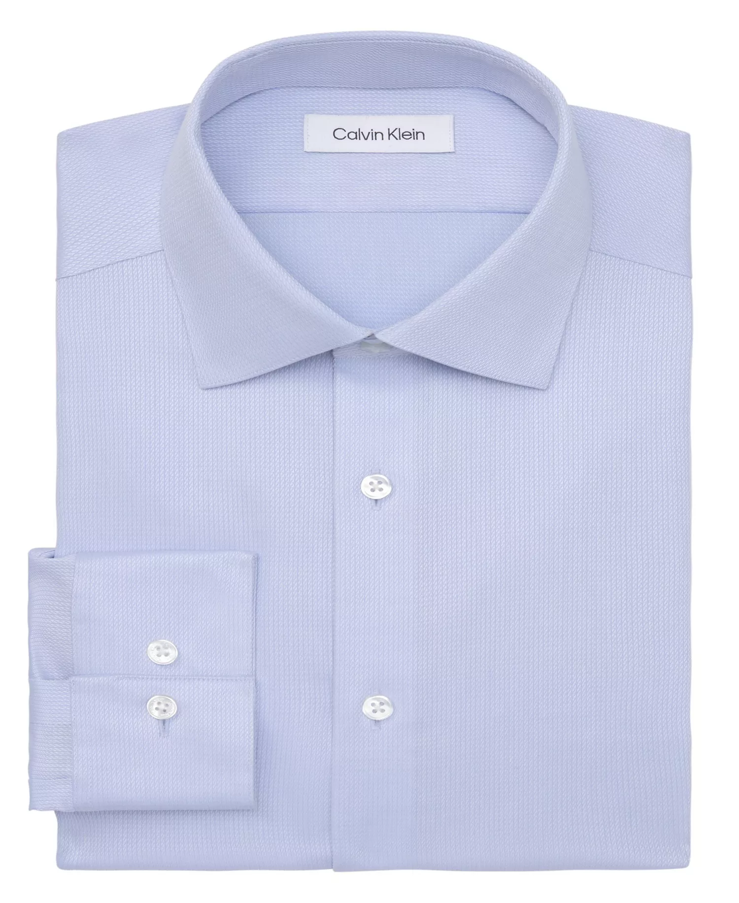 Calvin Klein Men's Steel Plus Slim Fit Dress Shirt - Blue - 14 32/33