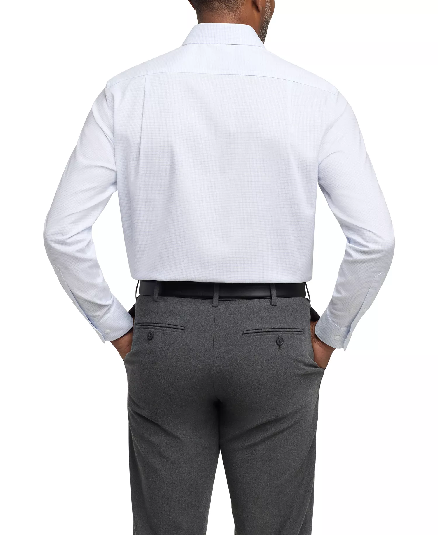 Men's Regular-Fit Spread Collar Dress Shirt - Blue - 14.5 32/33