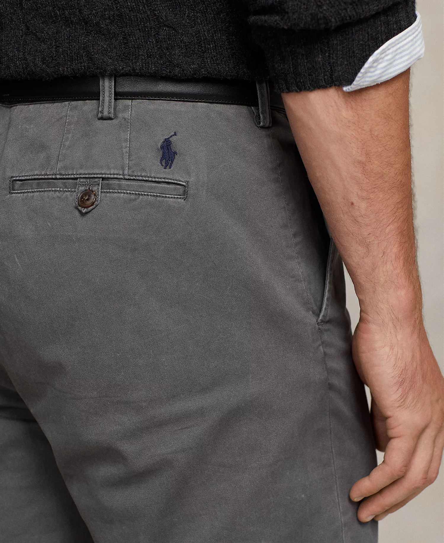 Men's Big & Tall Stretch Straight Fit Chino - Charcoal Grey - 36x36