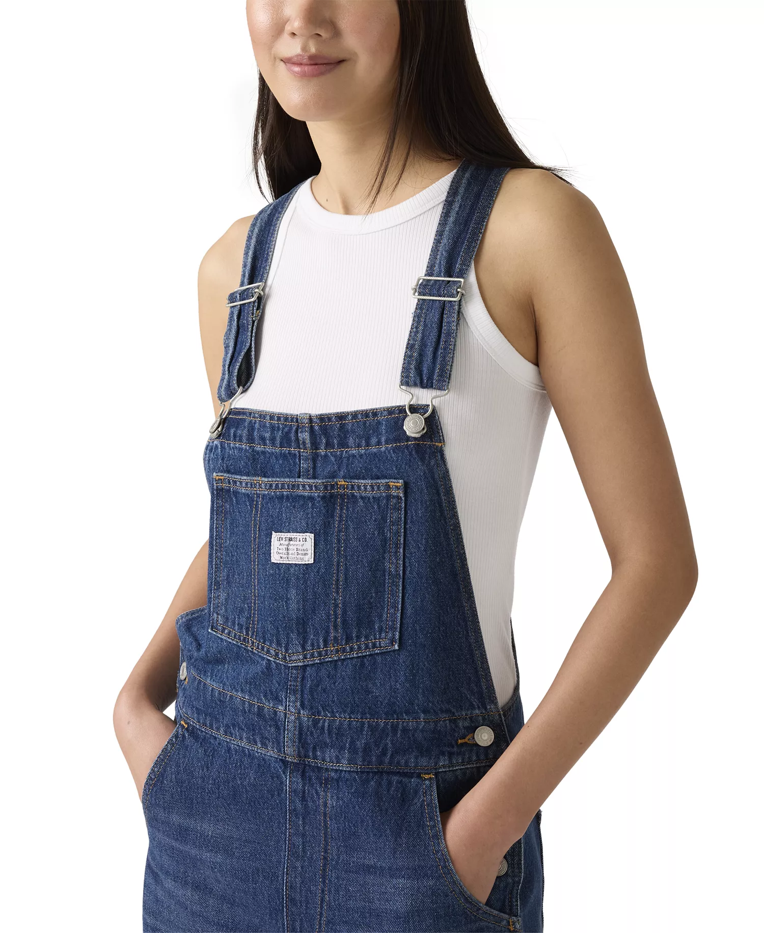 Women's Vintage-Style Cotton Denim Overalls - Propose To Me - L