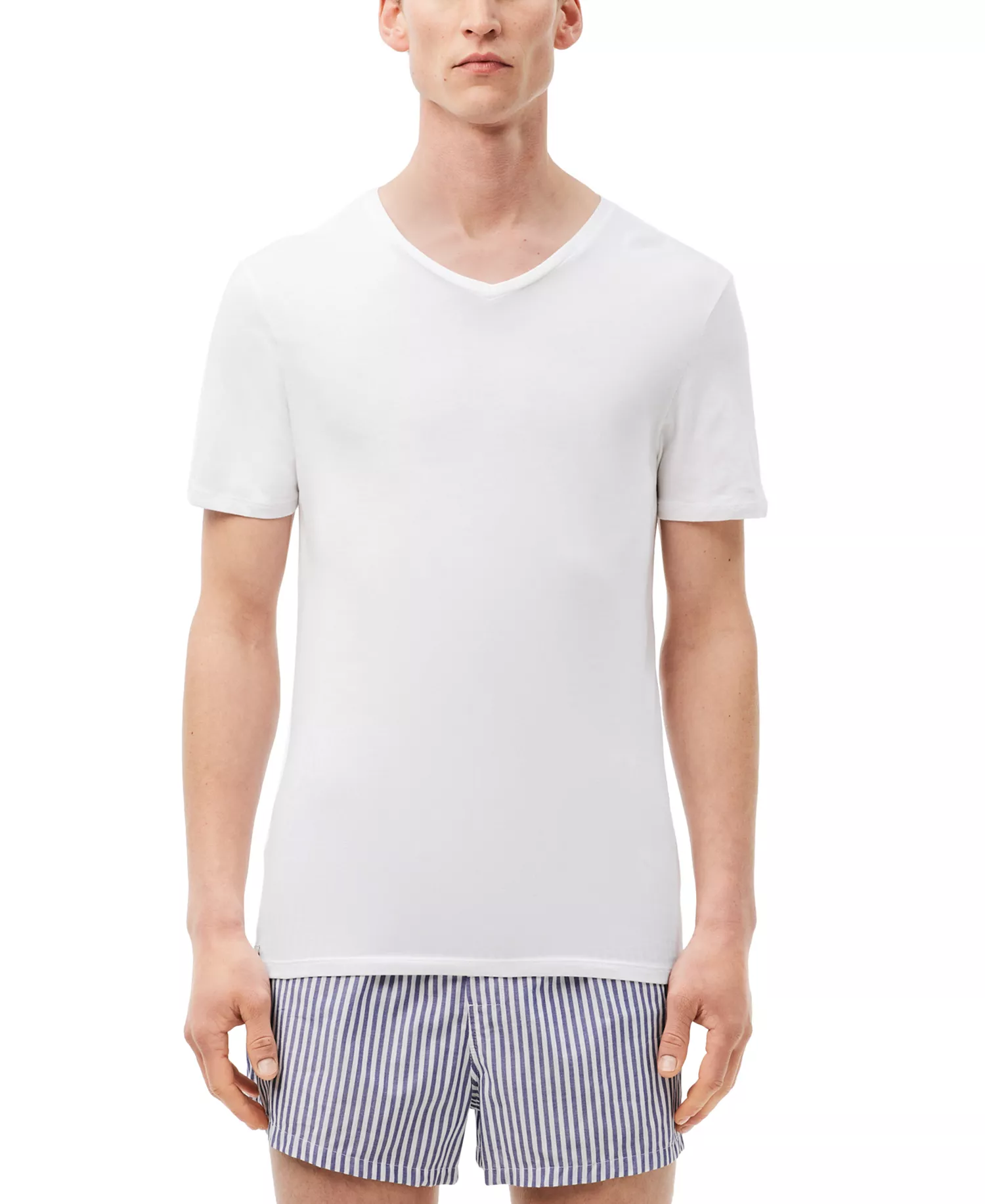 Men's 3-Pack Slim-Fit V-Neck Undershirts - BLACK - L