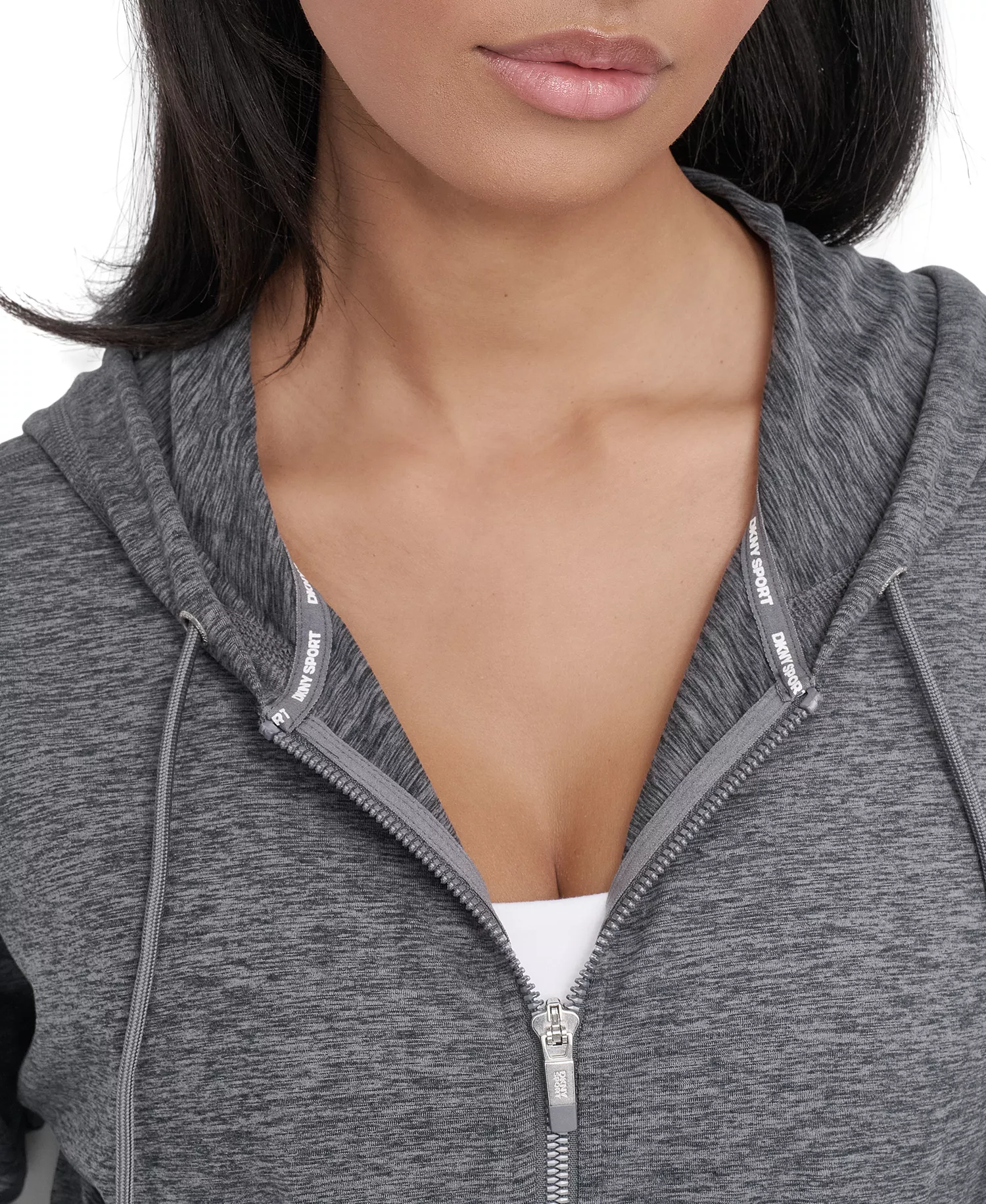 Sport Women's Spacedye Full-Zip Long-Sleeve Hoodie - Black Spacedye - M