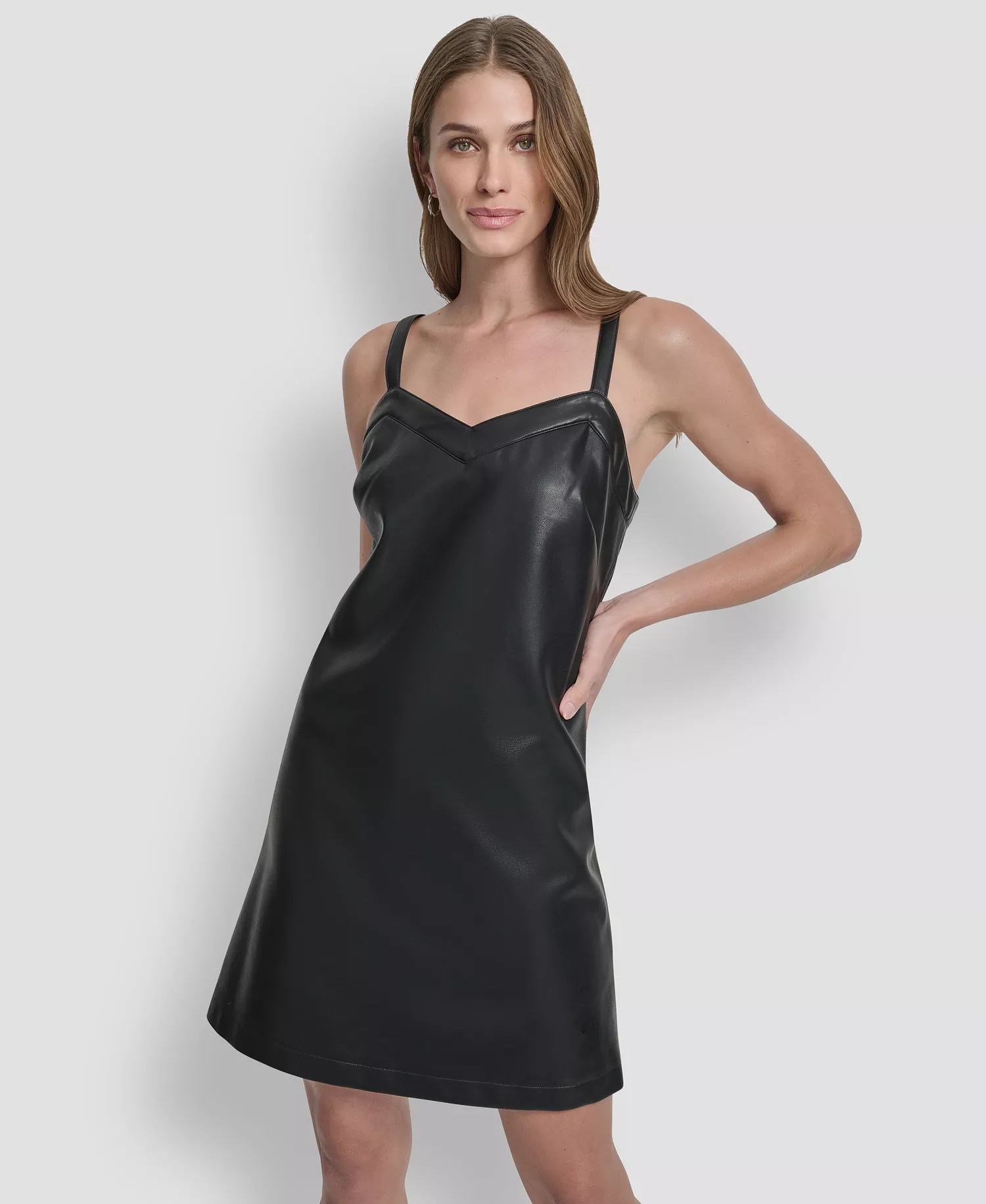 Women's Sleeveless A-Line Mini Dress - Black - 0