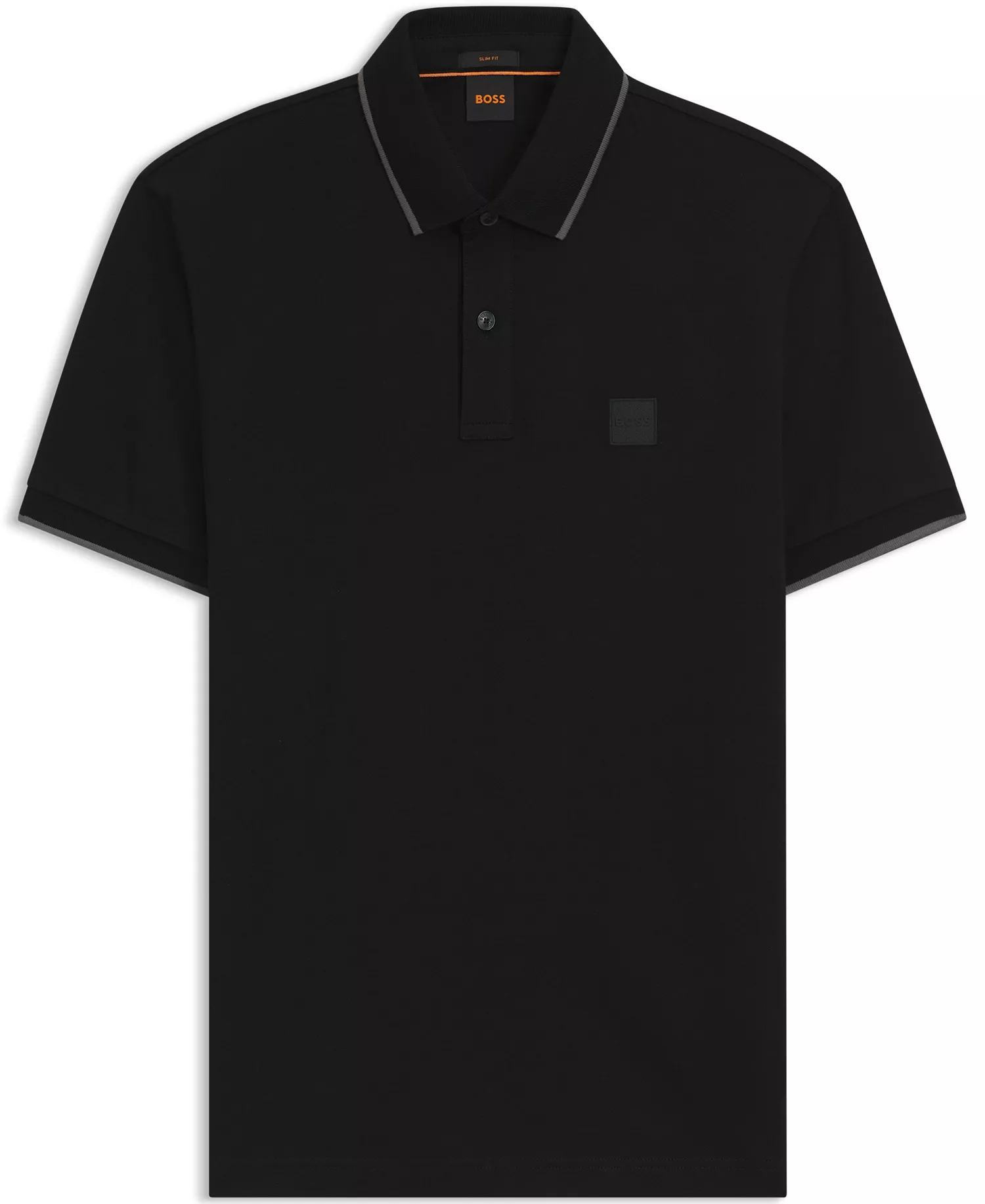 Men's Slim-Fit Polo Shirt - Black - 2XL