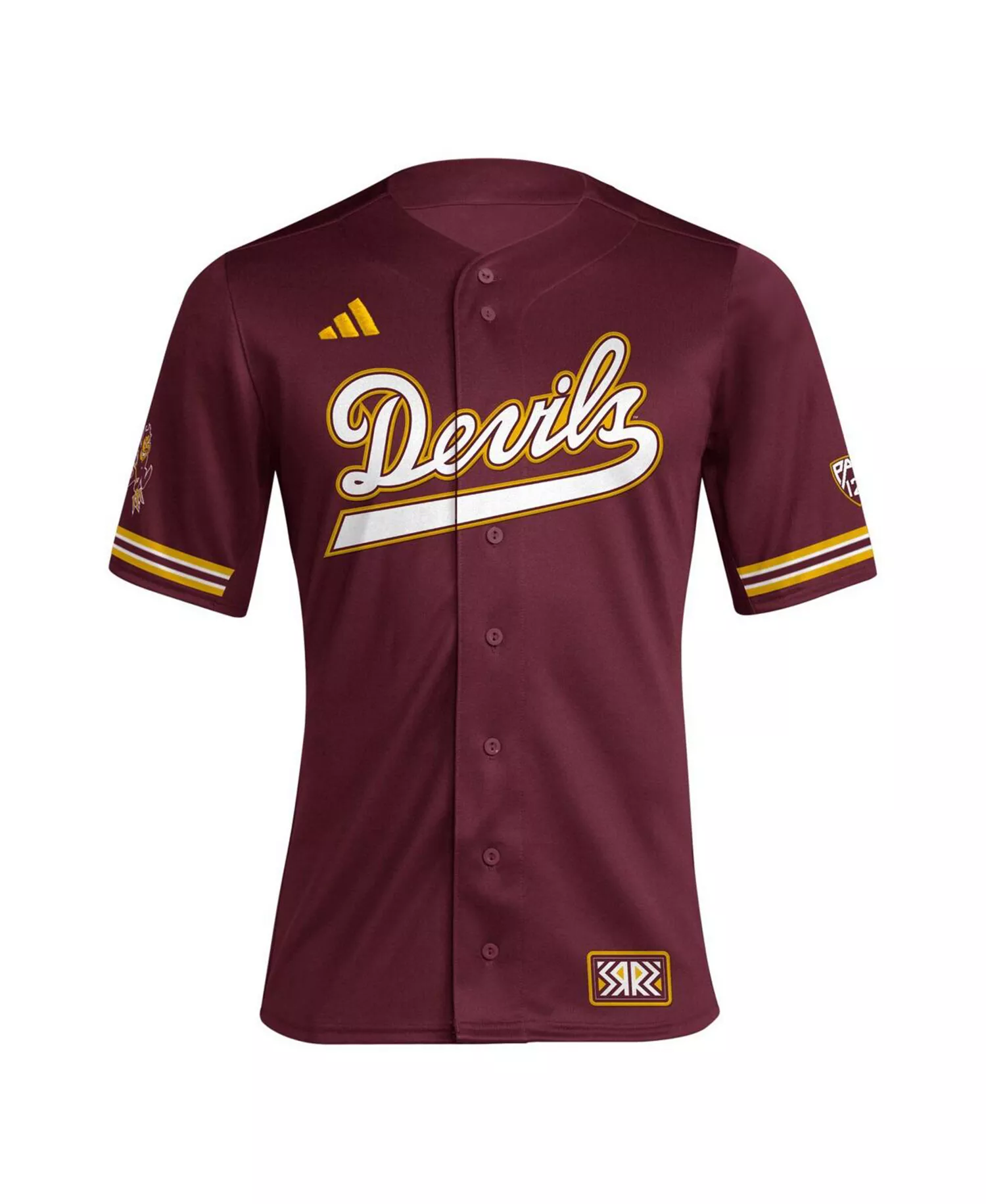 Men's Maroon Arizona State Sun Devils Reverse Retro Replica Baseball Jersey - Maroon - 2XL