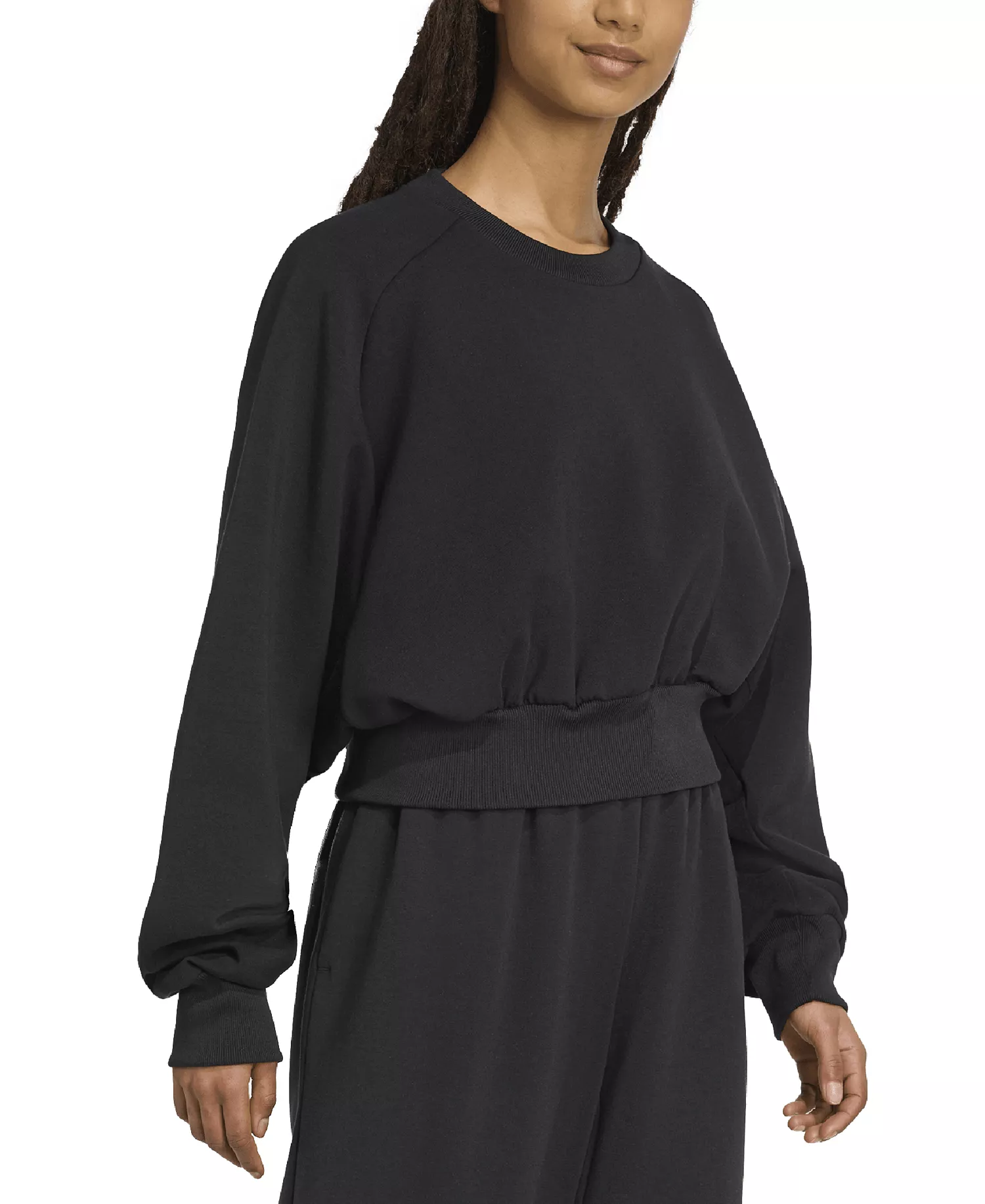 Women's Soft Lux Relaxed Crewneck Sweatshirt - Black - 2XL