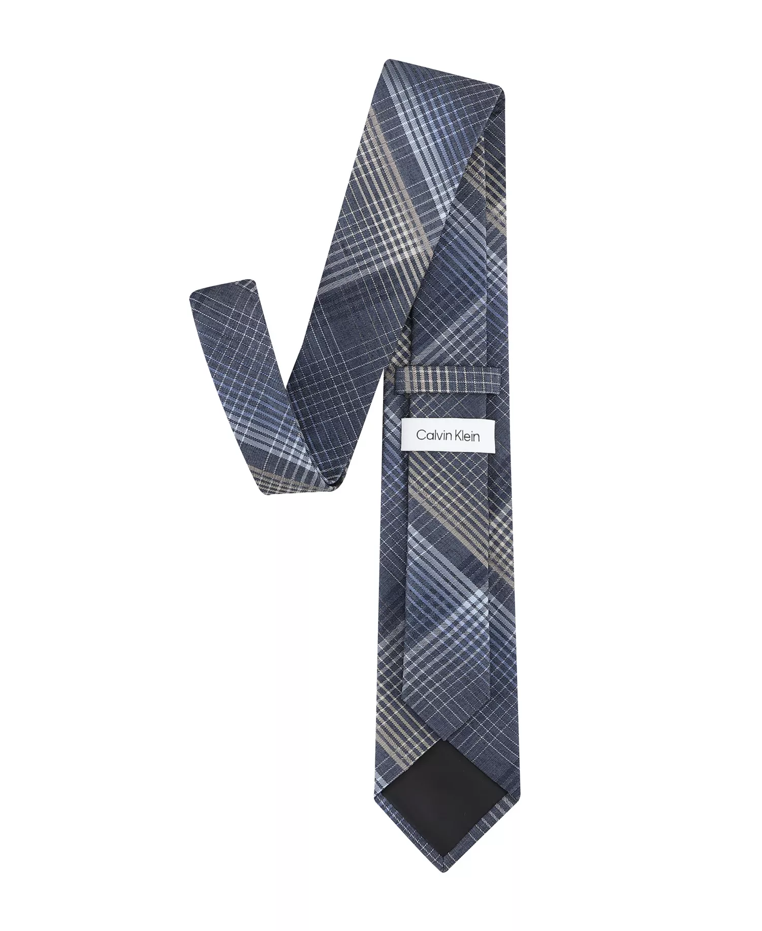 Men's Kevin Plaid Tie - Navy - ONE SIZE
