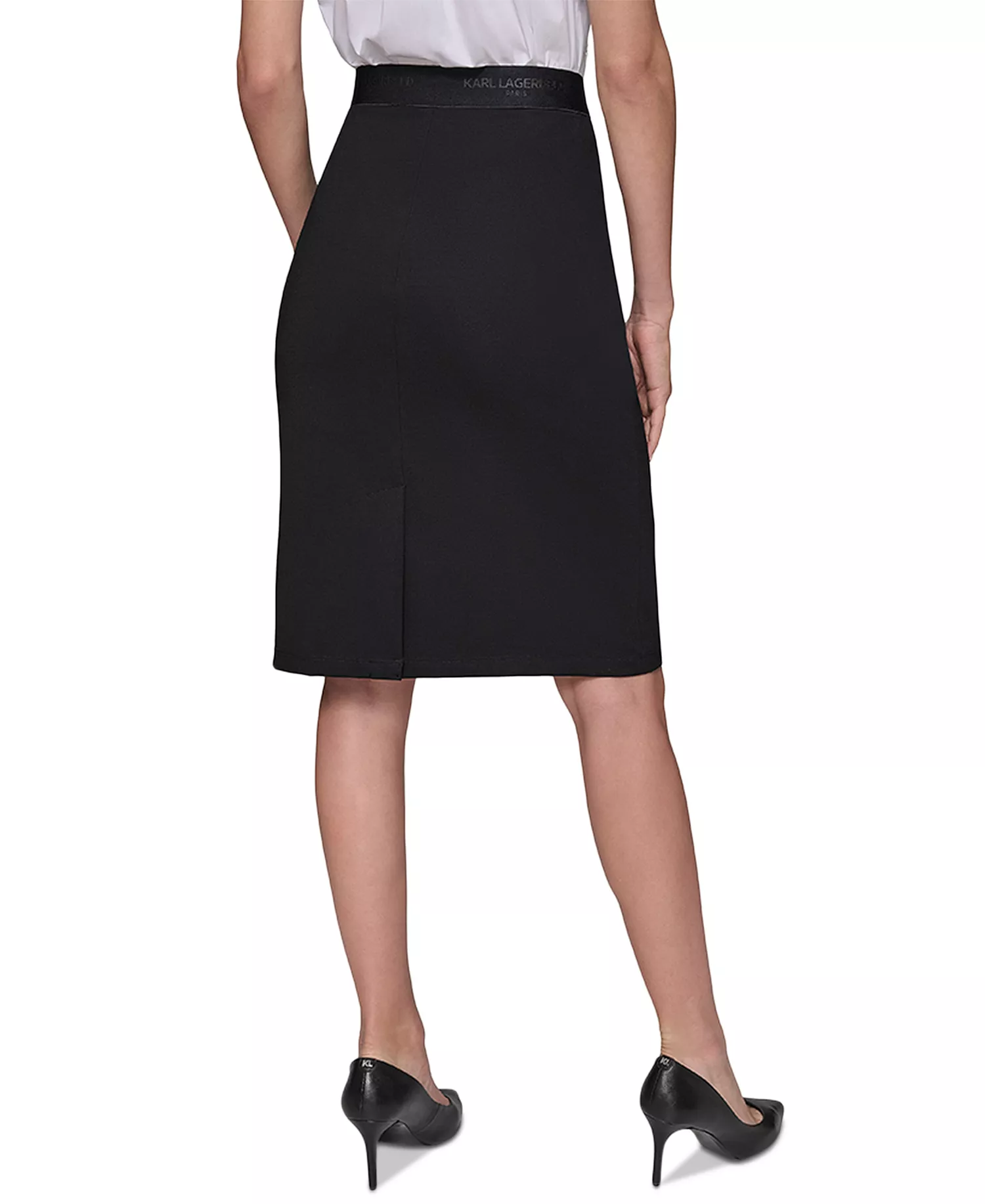 Women's Compression Pull-On Pencil Skirt - Black - L
