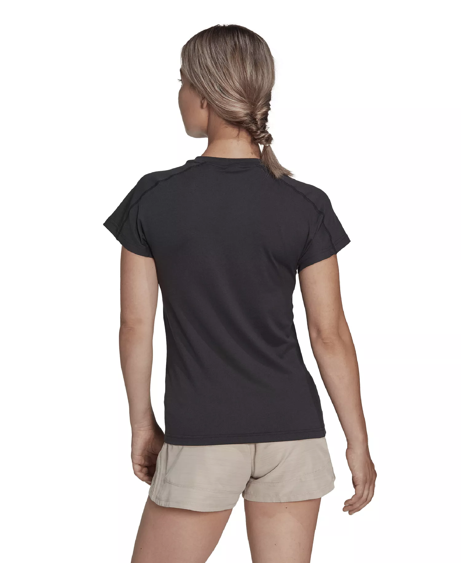 Plus Size Train Essentials V-Neck Short-Sleeve Tee - Black - L