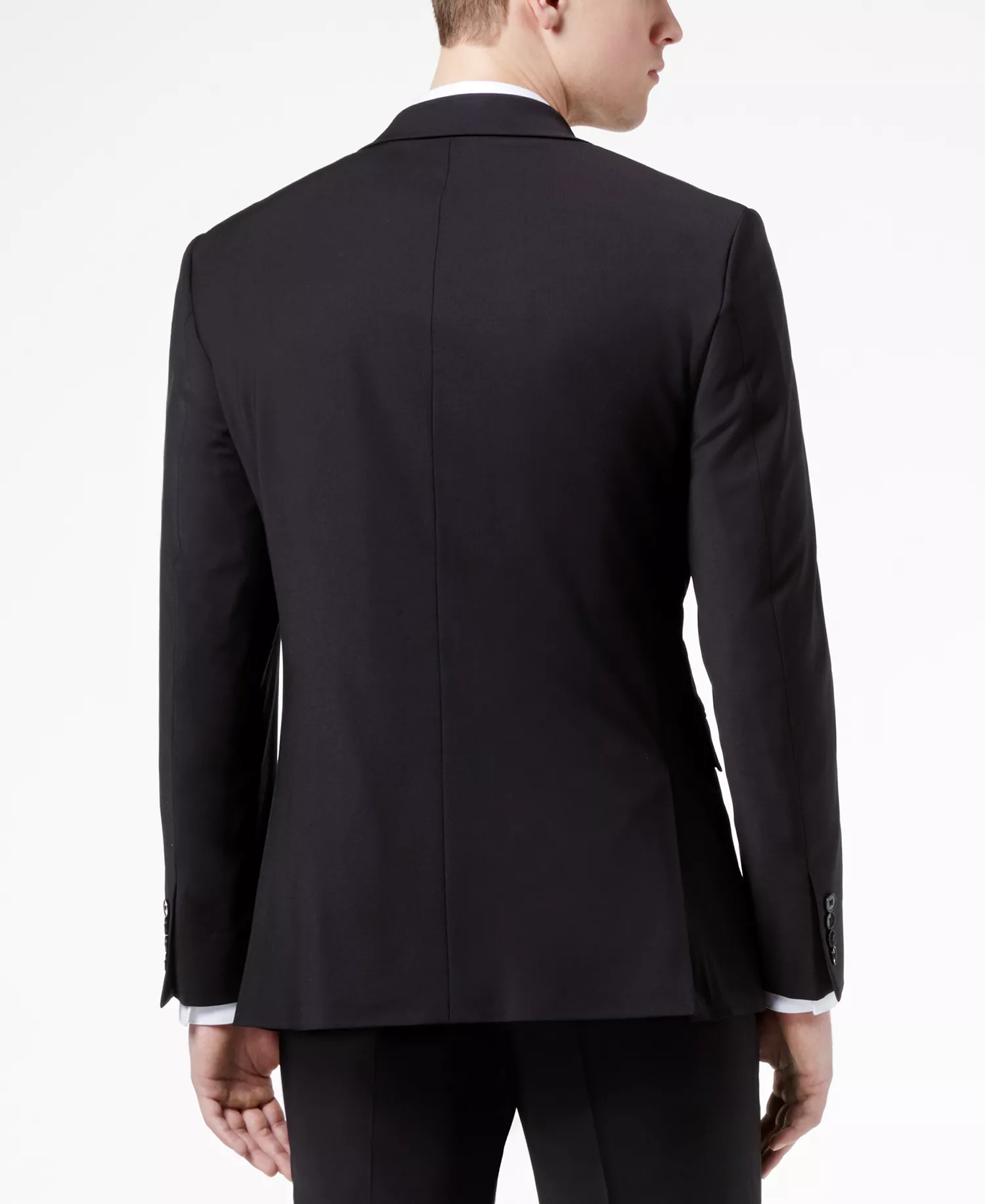 Men's Slim-Fit Wool Infinite Stretch Suit Jacket - CLOSE OUT! - Black - 38R
