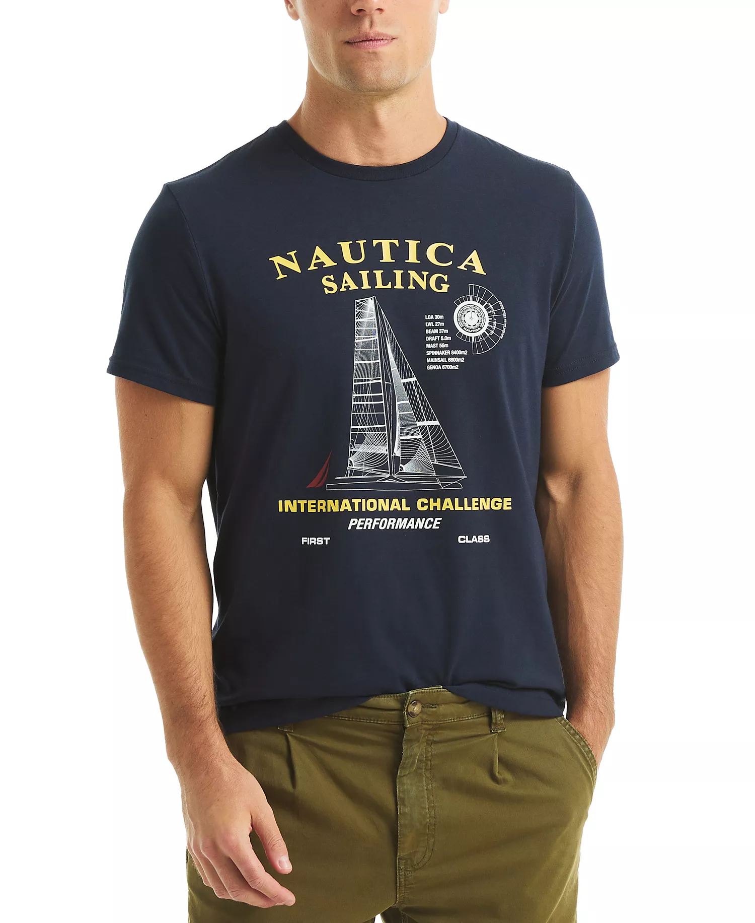 Men's Short Sleeve International Challenge Graphic T-Shirt - Navy Seas - 2XL