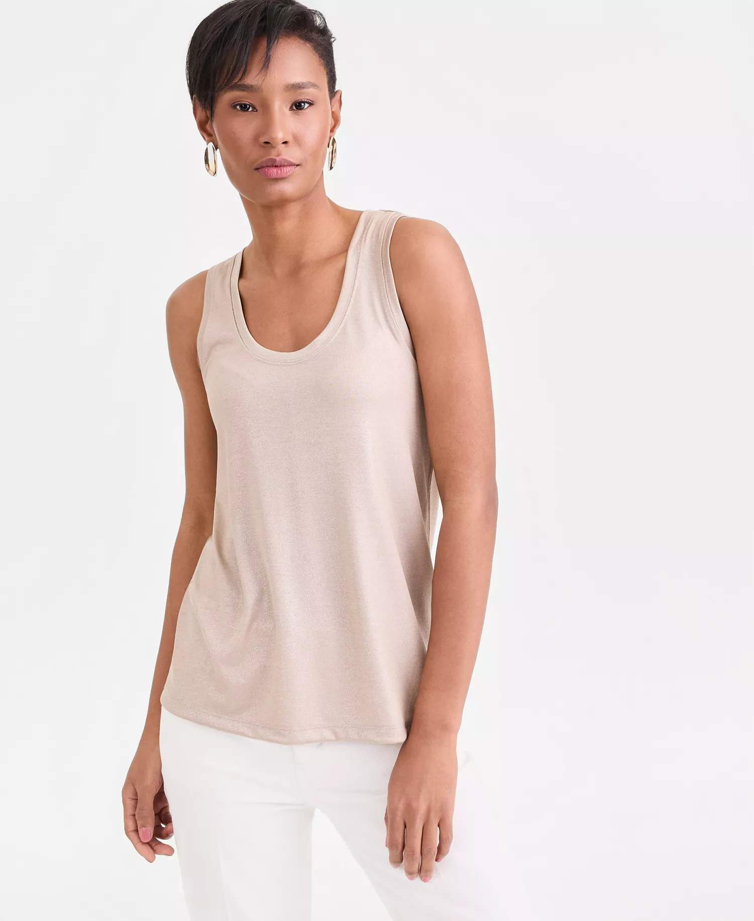 Women's Shine Tank Top, Exclusively at Macy's - Gold - L