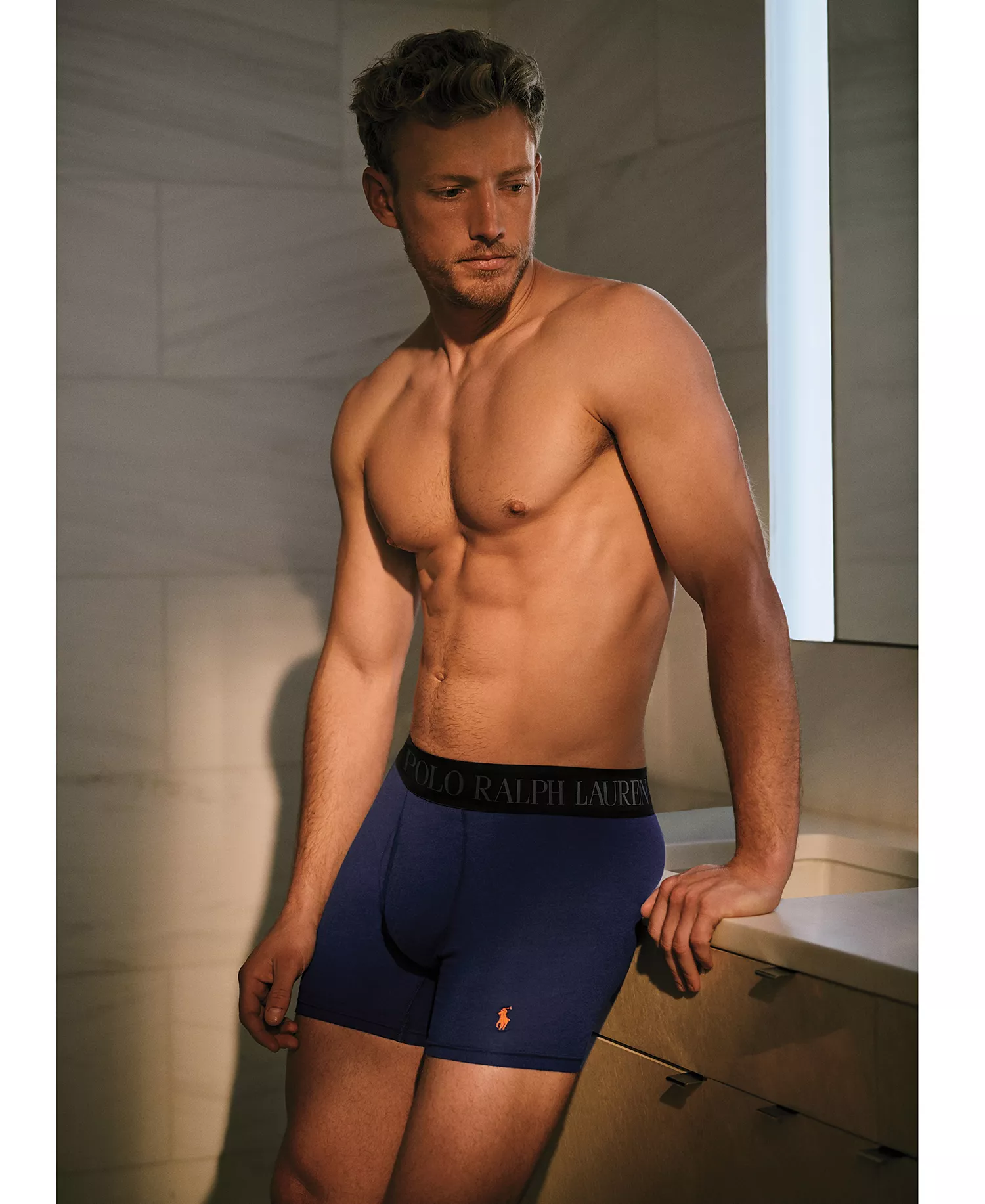 Men's 3-Pack 4D Flex Modal Boxer Briefs - Blue Assorted - L