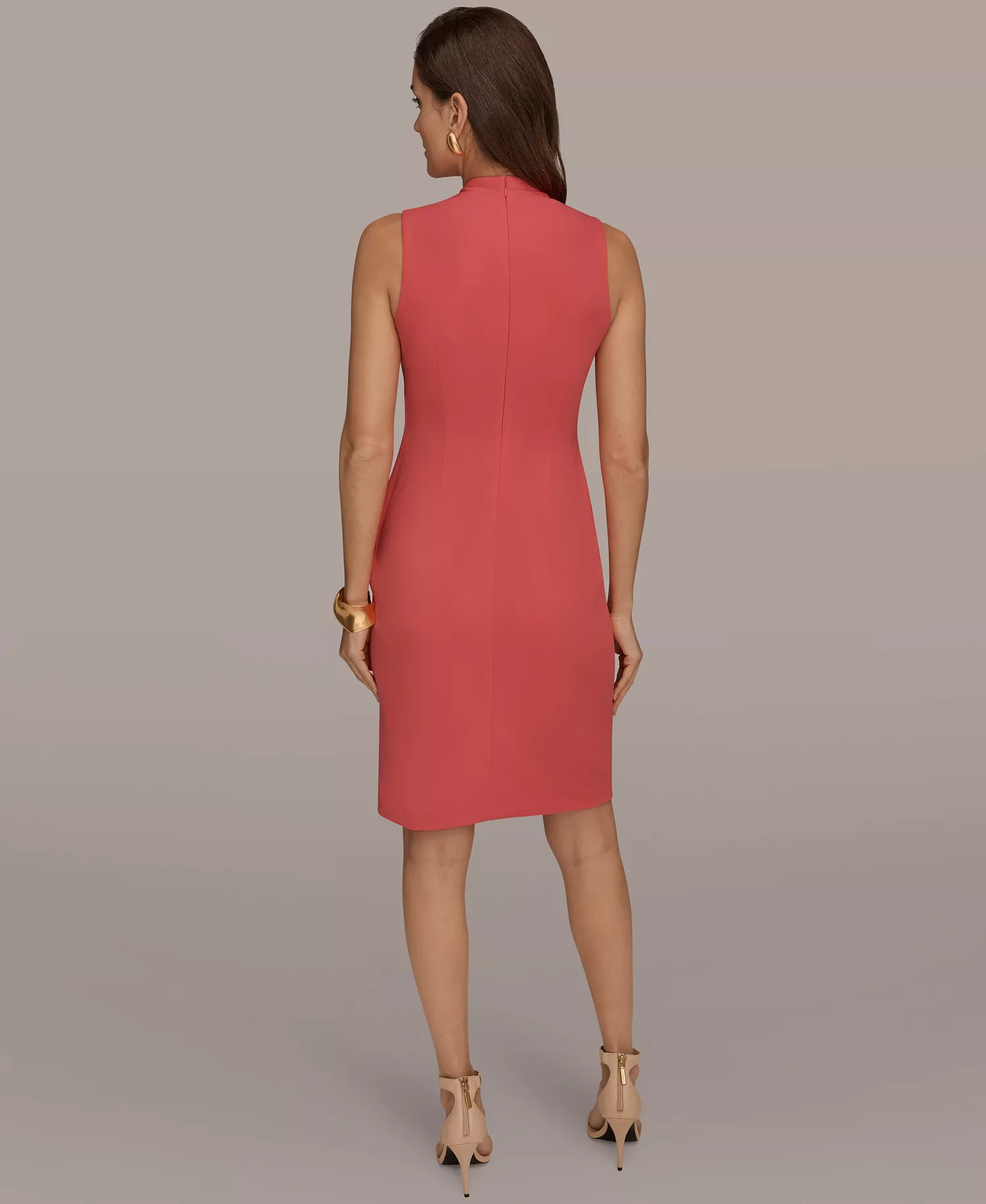 Women's V-Neck Wrap Sheath Dress - Azalea - 10