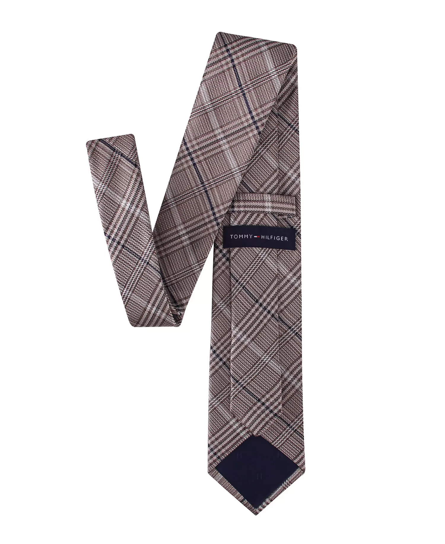 Men's Jeffrey Plaid Tie - Brown - ONE SIZE