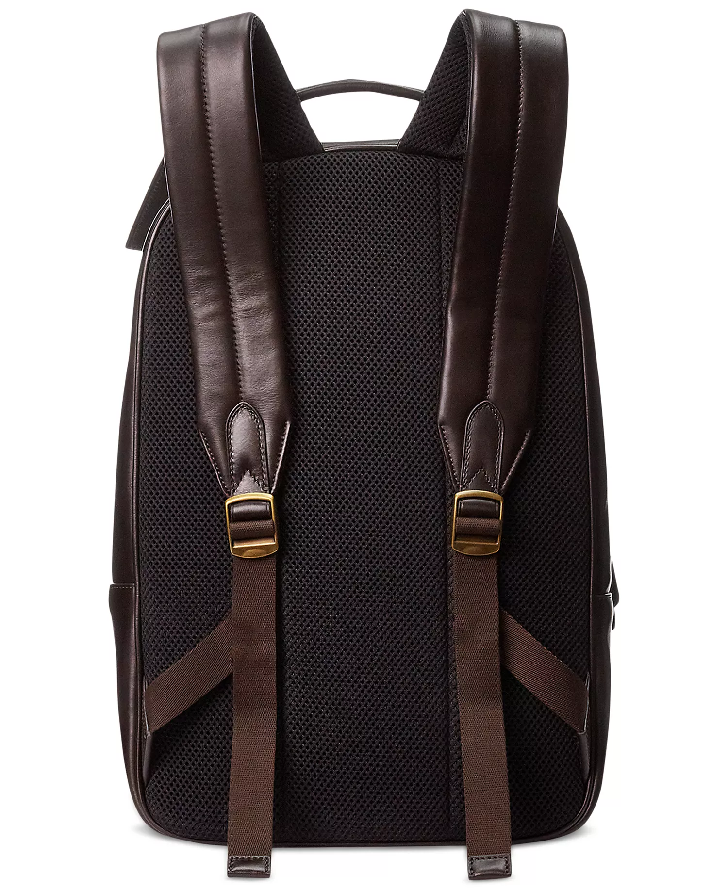 Men's Leather Backpack - Dark Brown - No Size
