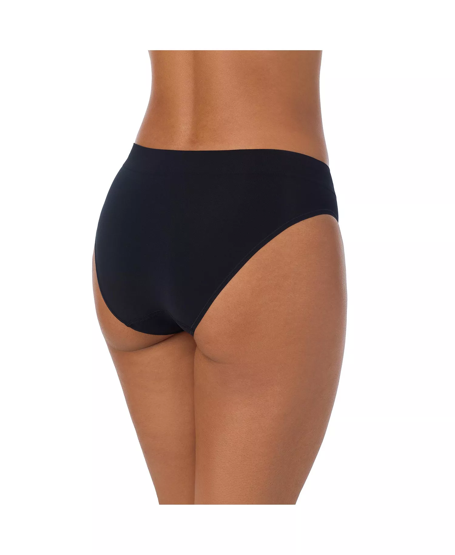 Women's Seamless Litewear Hi Cut Panty DK5020 - Black - L