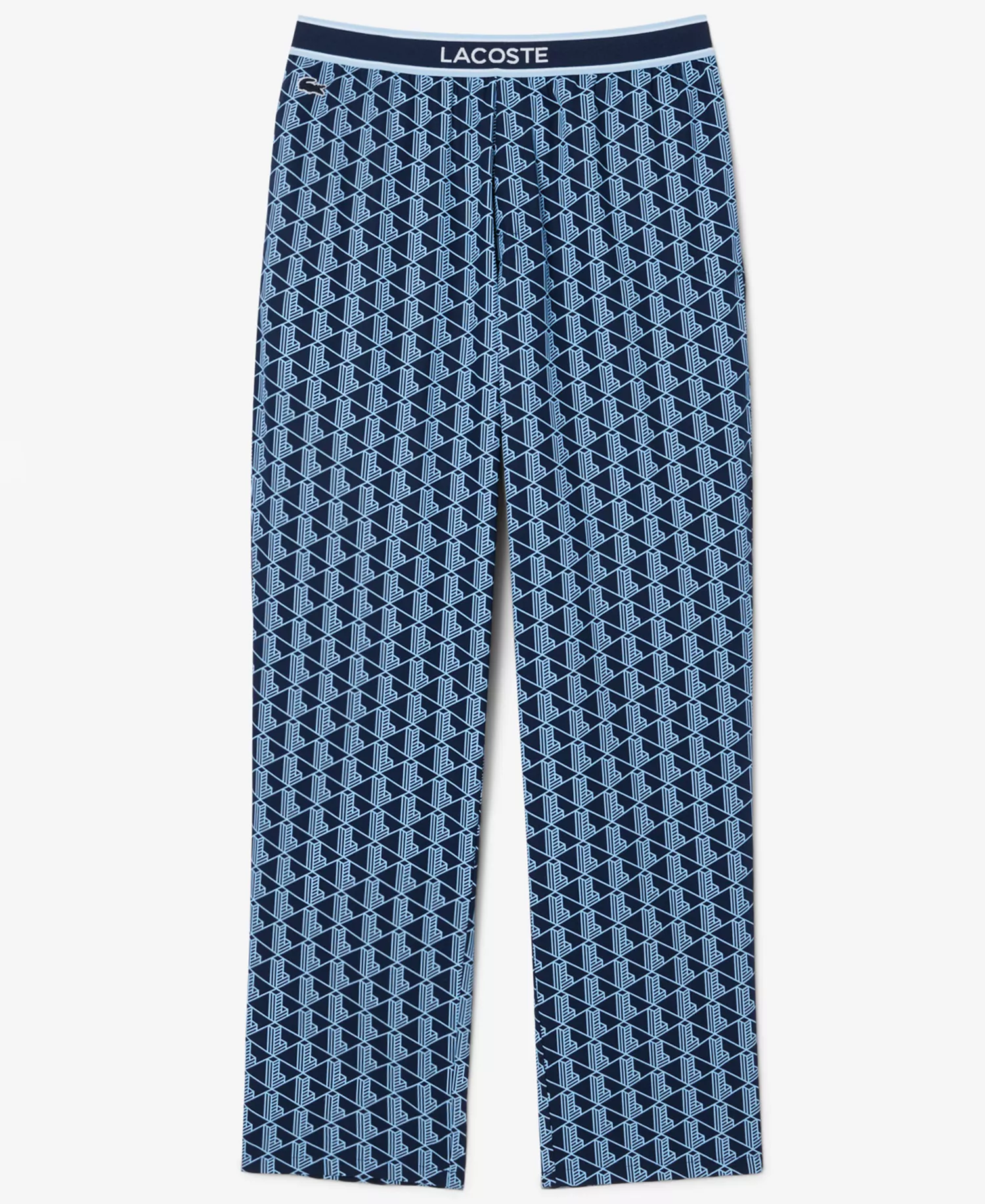 Men's Monogram Woven Pajama Pant - Navy Blue - L