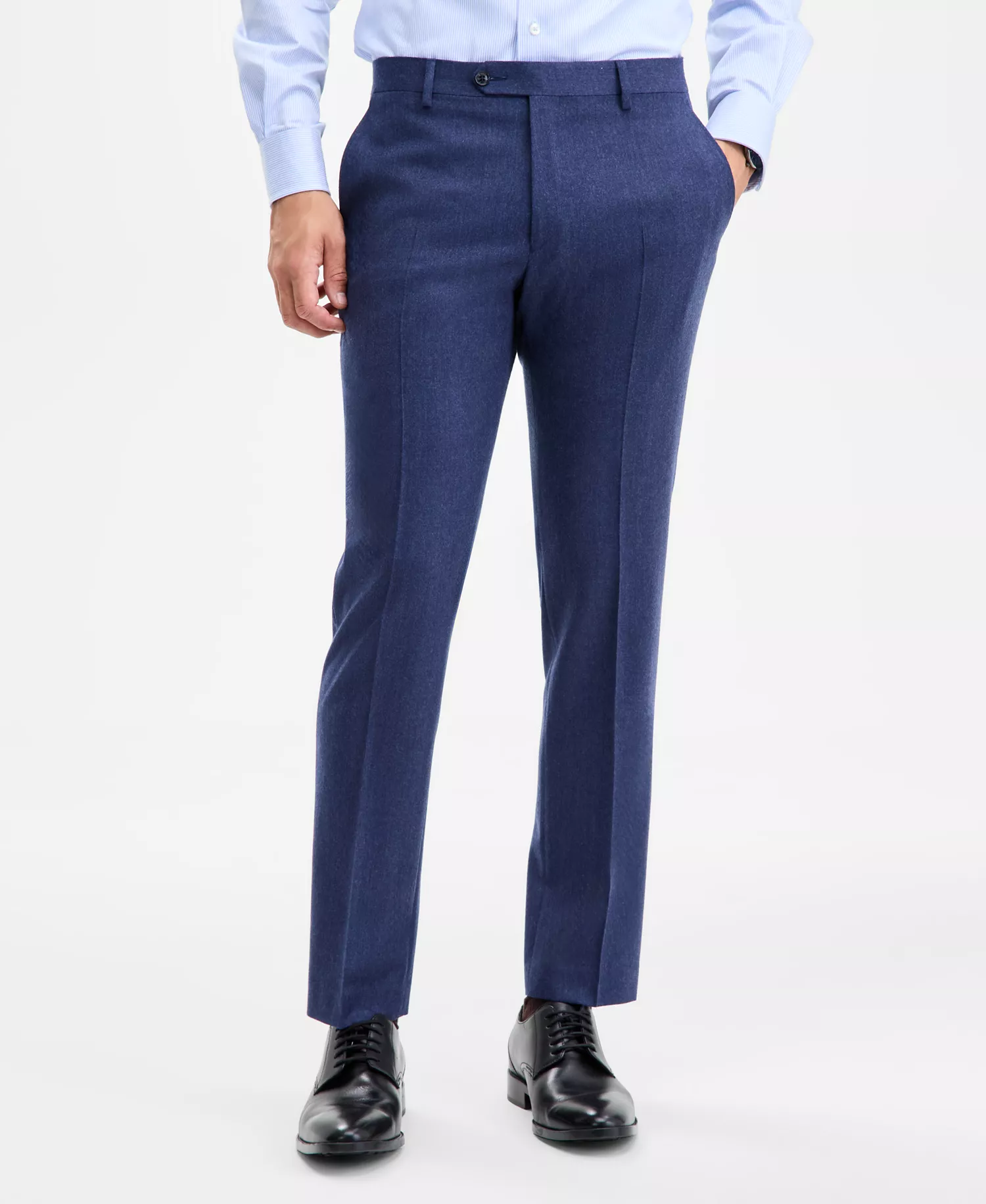 Men's Modern-Fit Pure Wool Suit Separates - Blue - 29 - 30