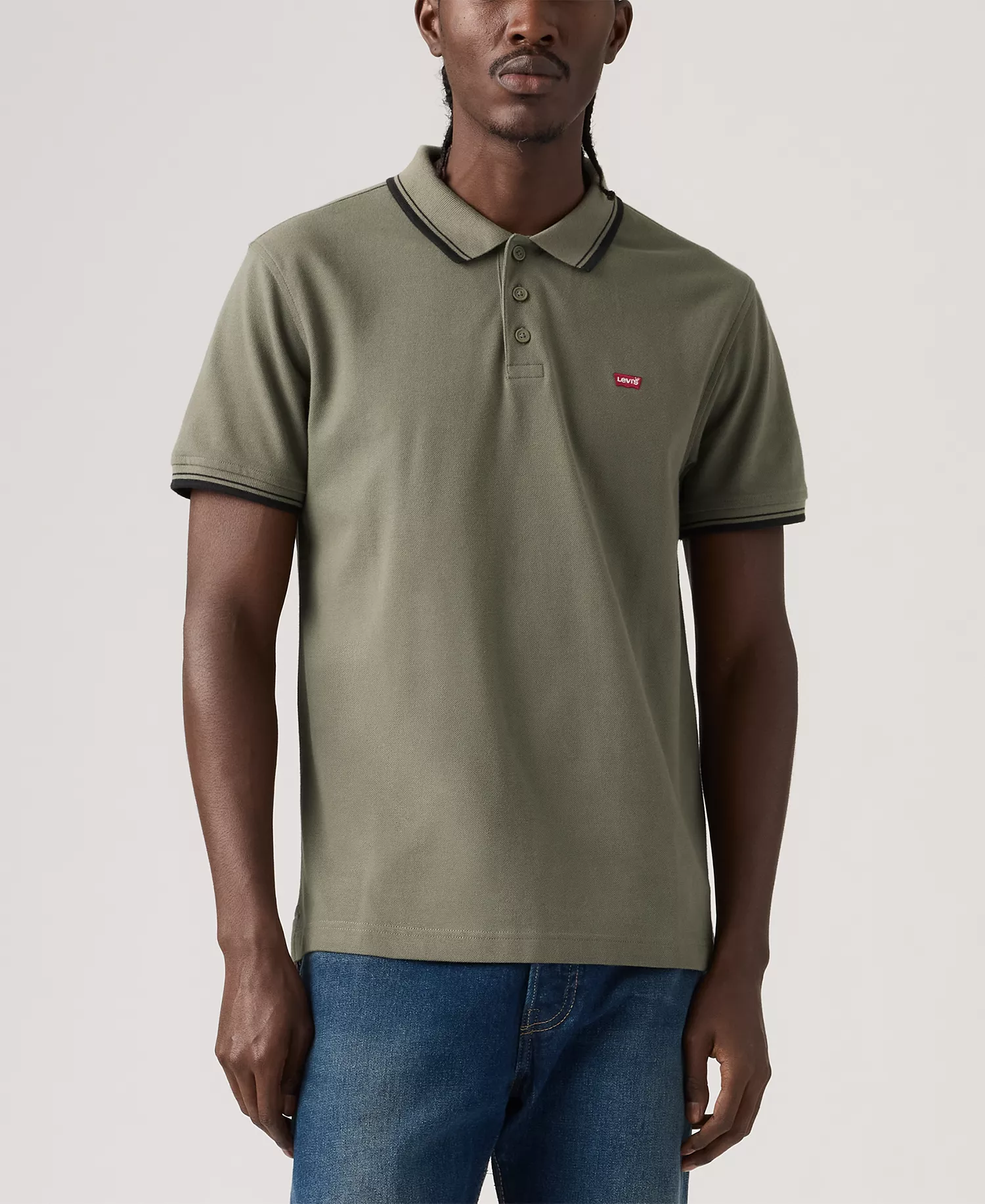 Men's Housemark Regular-Fit Short-Sleeve Polo Shirt - STRIPE MULLED BASIL - M