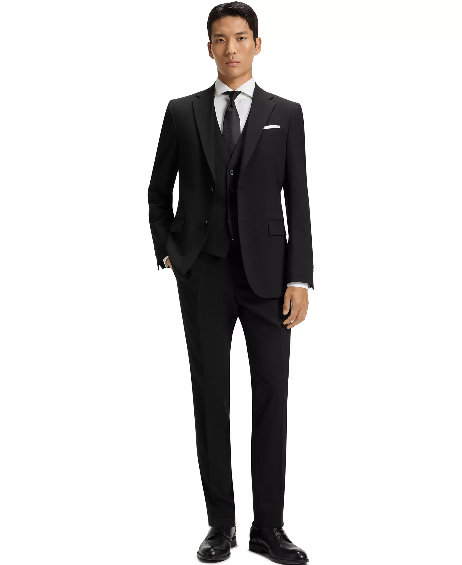 BOSS Men's Single-Breasted Waistcoat - Black - 36R