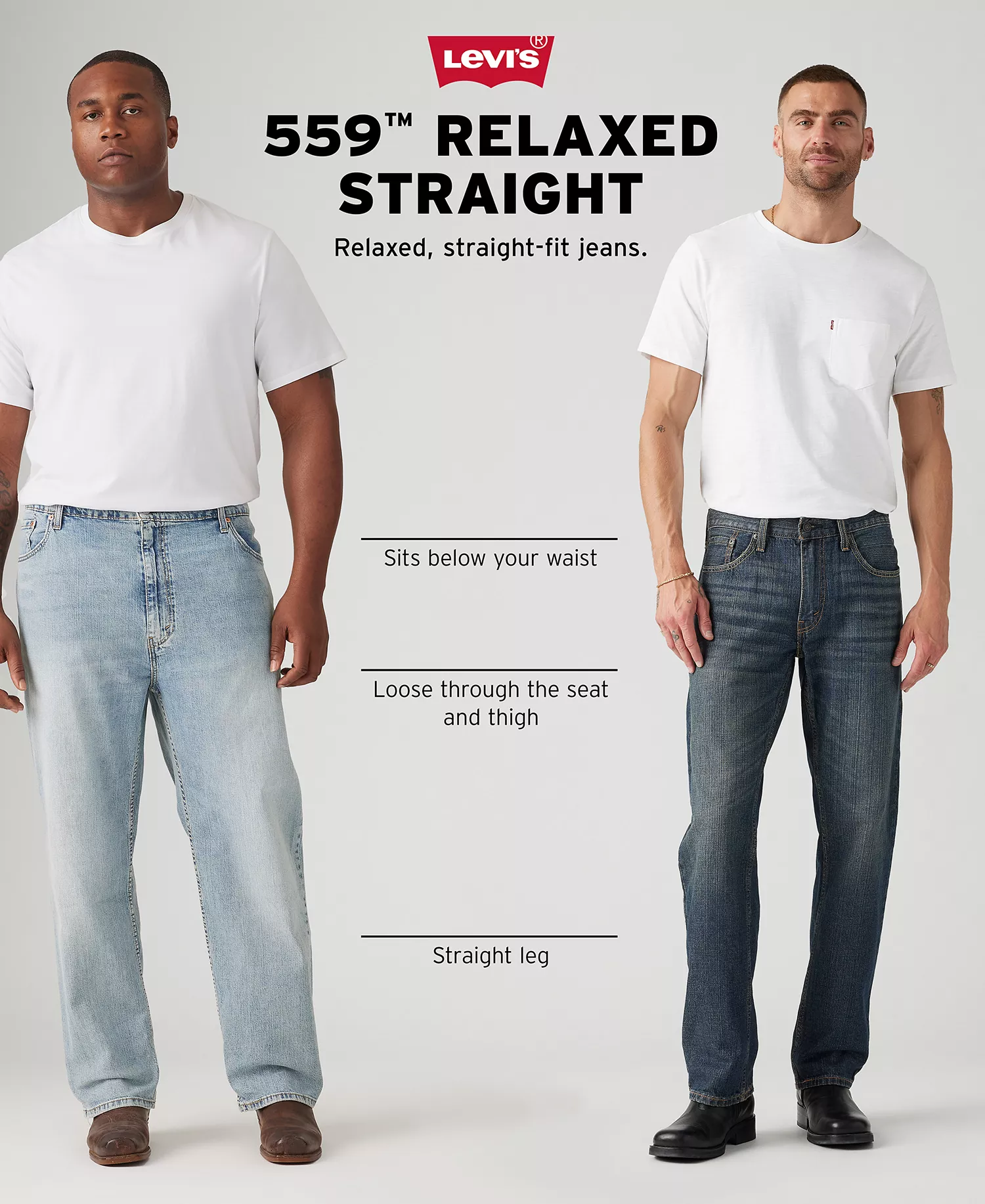 Levi’s Men’s Big & Tall 559 Relaxed Straight Fit Jeans - Just Being - 32