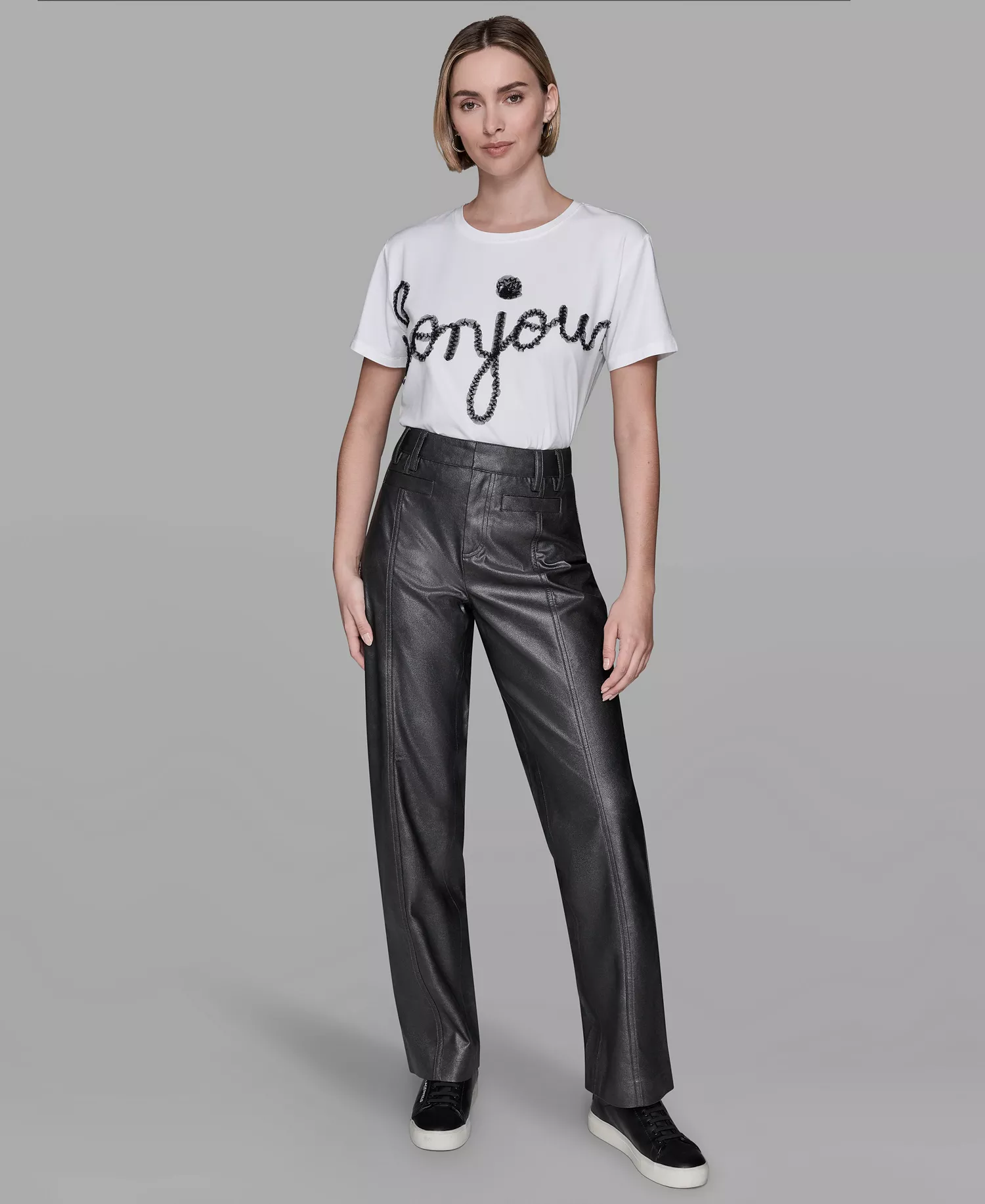 Women's High-Rise Shimmer Pants - Black - 10