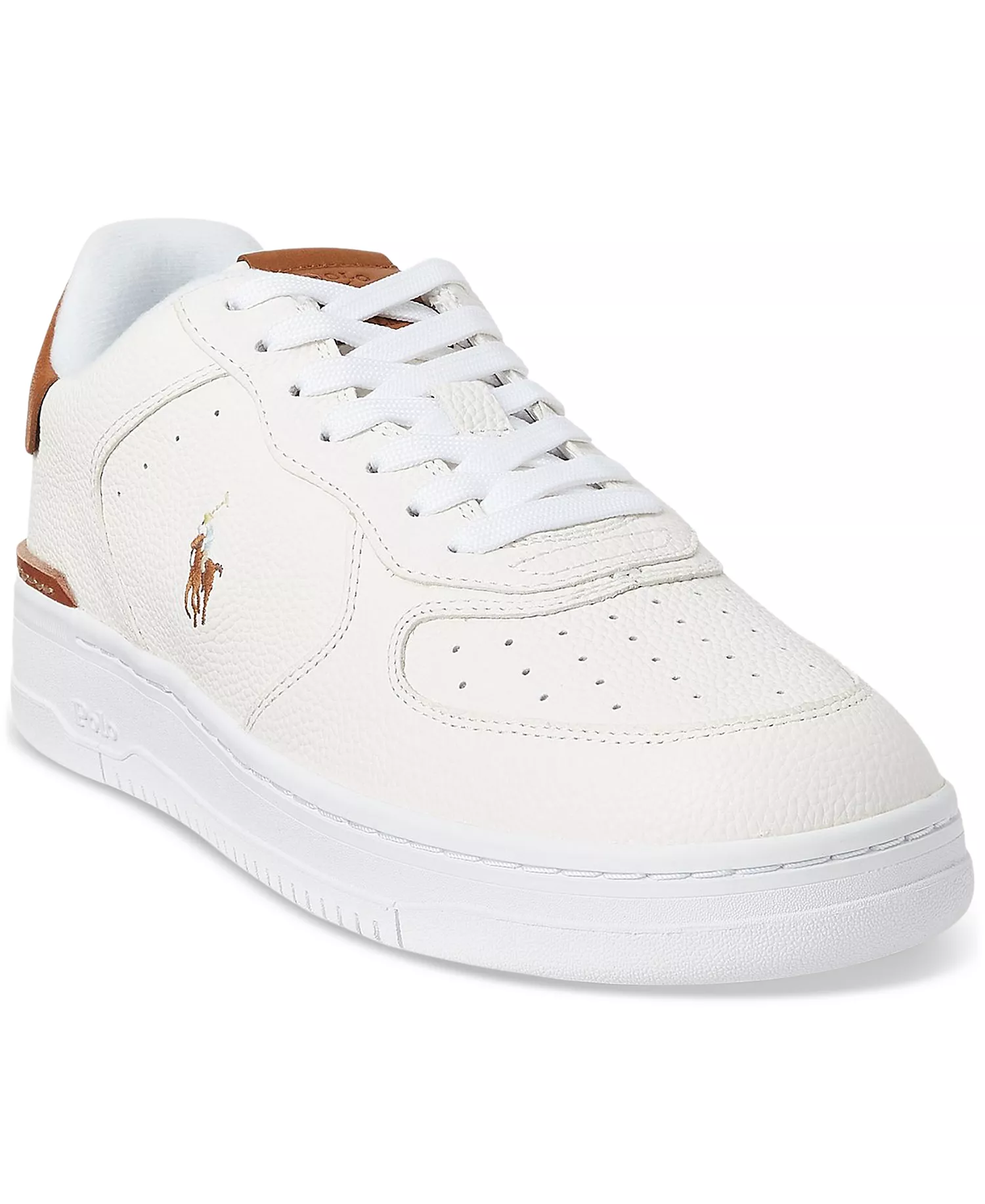 Men's Masters Court Lace-Up Sneakers - Deckwash White/tan - 10