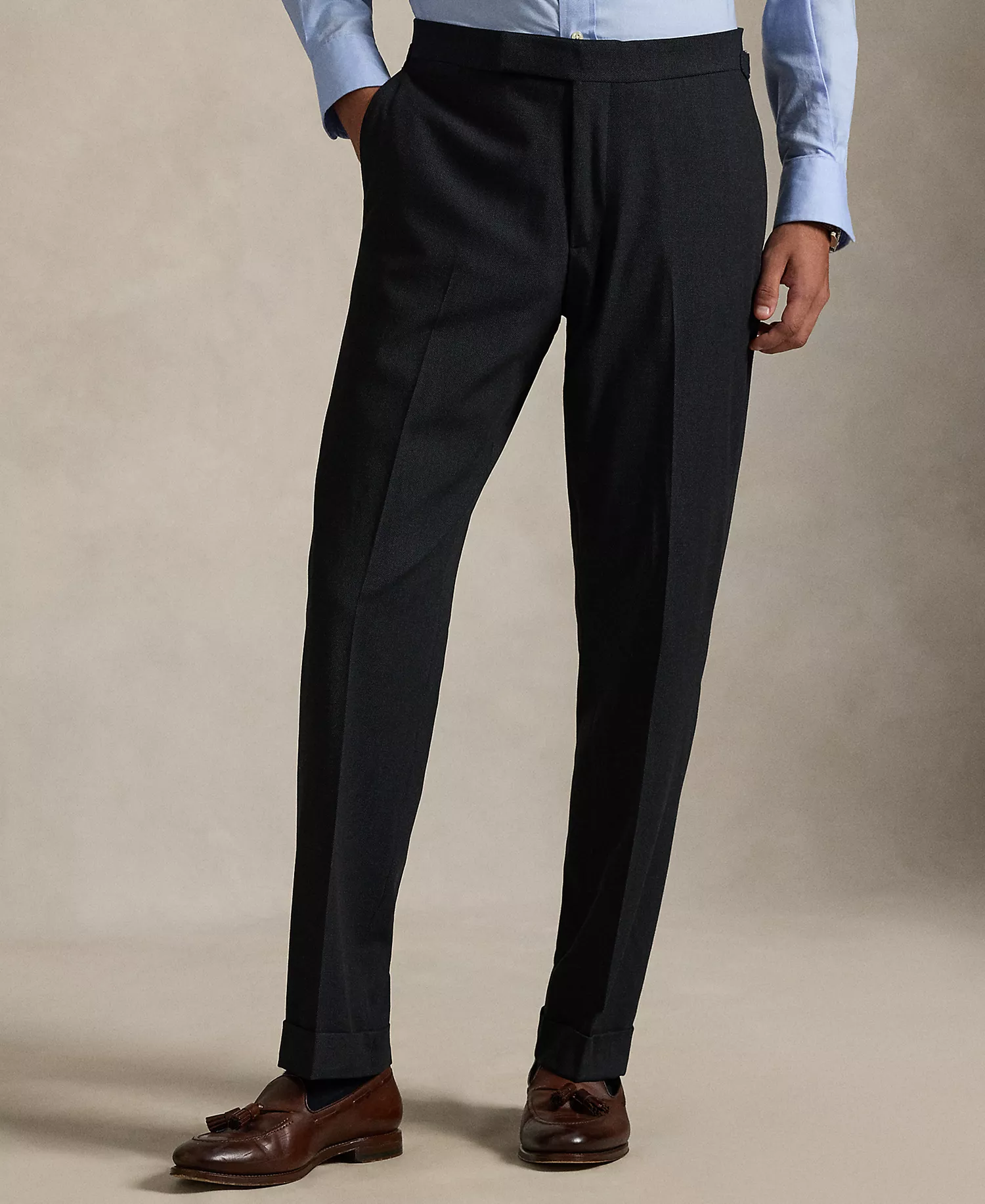 Men's Twill Blend Trouser Pants - Navy - 32 - 30