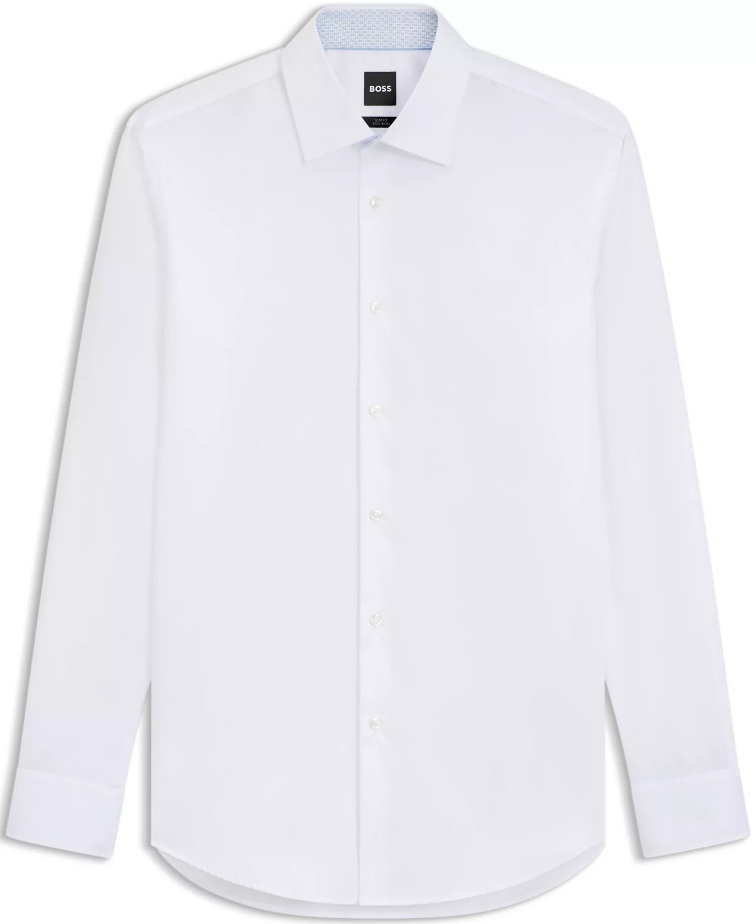 BOSS by Men's Easy-Iron Cotton Poplin Slim-Fit Dress Shirt - White - 14.5